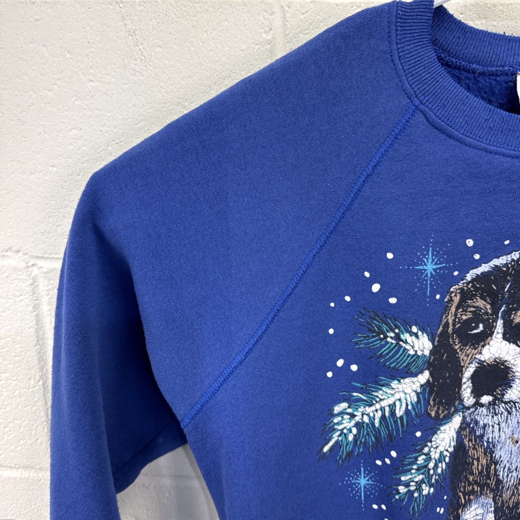 Lee VINTAGE Lee Dog Sweatshirt Large Blue Pullover Crew Neck Unisex Adults Graphic Print 90s Theme Winter Size US L / EU 52-54 / 3 - 6 Thumbnail