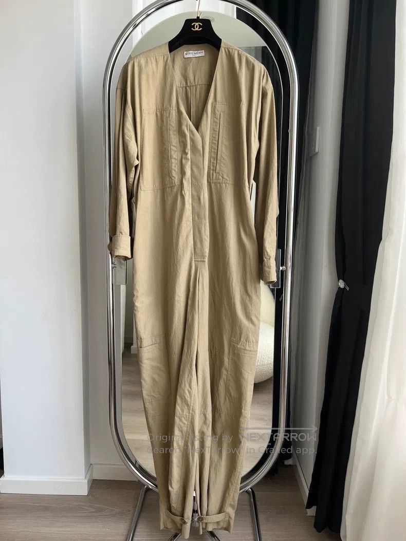 Givenchy Givenchy Runway model - khaki cotton jumpsuit 2020 spring/ Size XS / US 0-2 / IT 36-38 - 1 Thumbnail