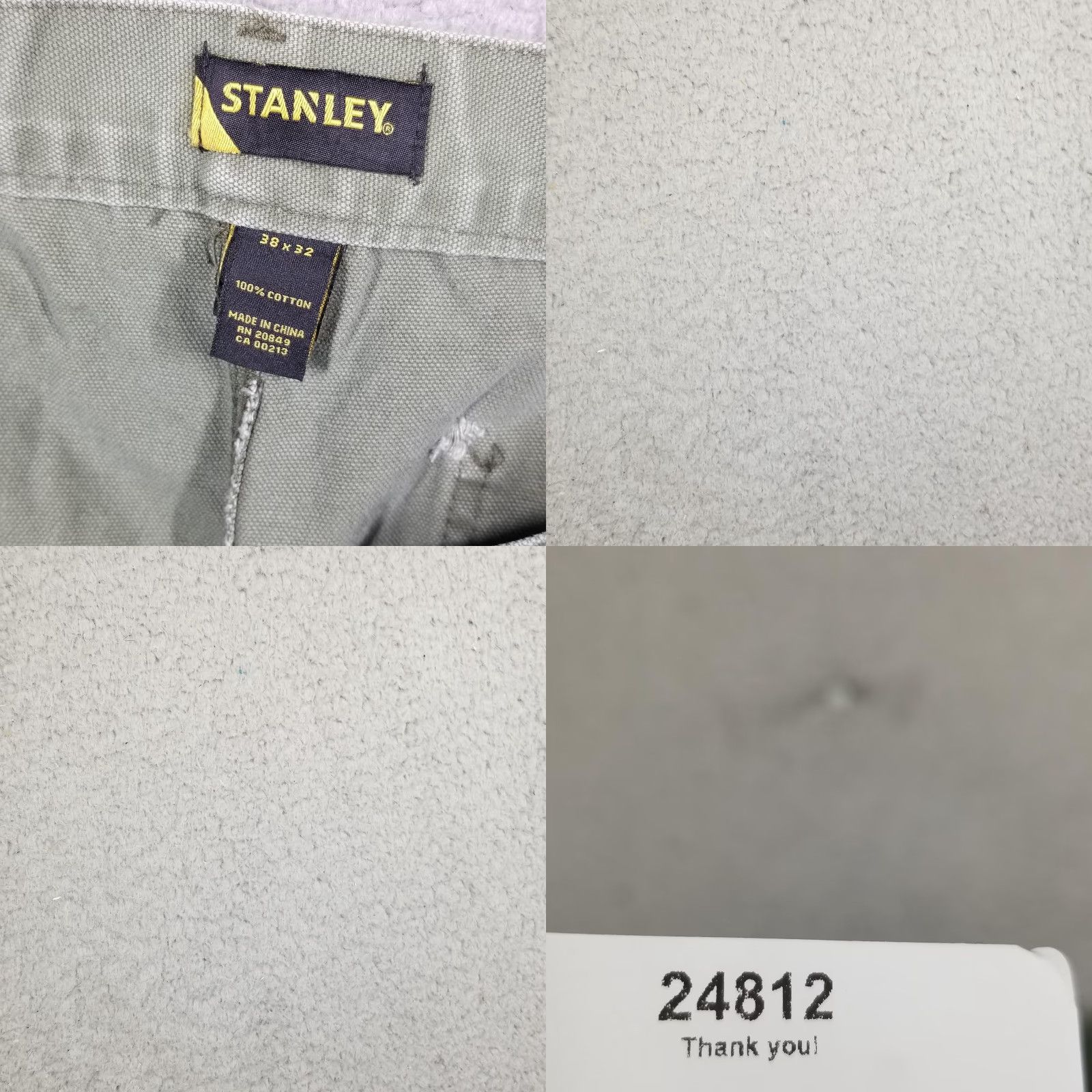 Vintage STANLEY VINTAGE Carpenter Pants Mens 38x32 Green Cotton Workwear Utility Tool Pockets Size US 38 / EU 54 - 8 Thumbnail