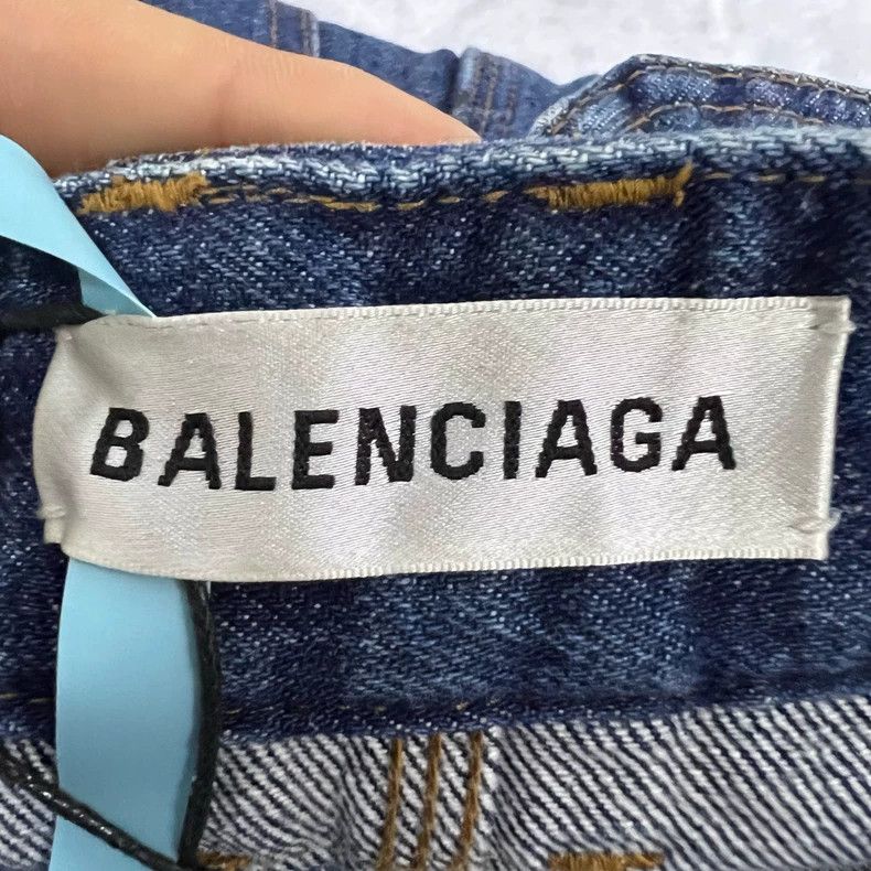 Balenciaga Balenciaga Blue Sticker Logo Work Pants Size US 26 / EU 42 - 6 Thumbnail