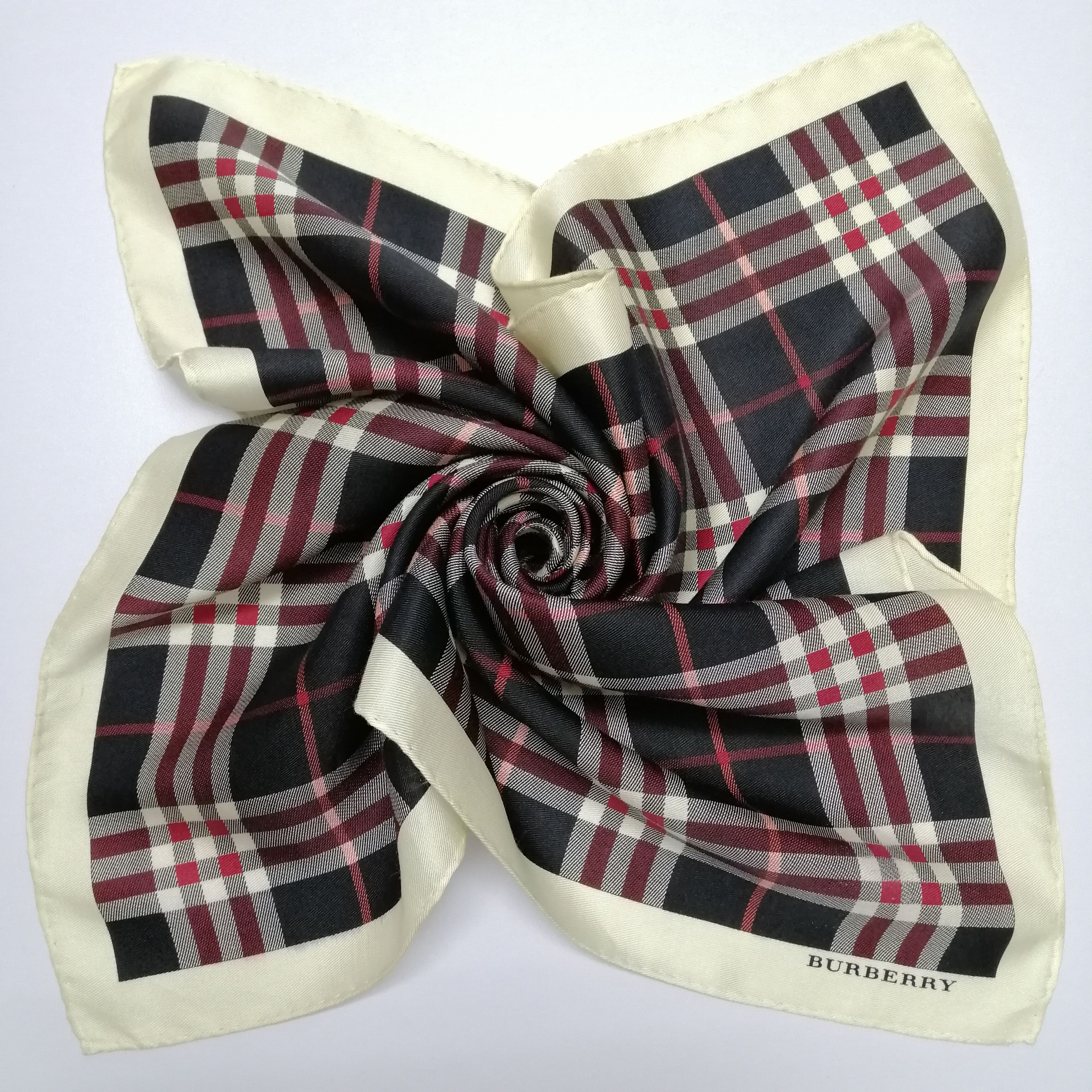 Burberry × Vintage Burberry Handkerchief/Neckerchief/Bandana-KD2278 Size ONE SIZE - 5 Thumbnail