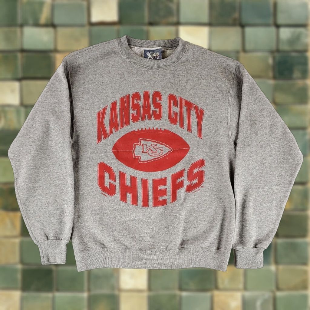 Lee VTG 90s Lee Sport Crew Neck Sweatshirt Gray Mens XL Kansas City Chiefs Size US XL / EU 56 / 4 - 1 Thumbnail
