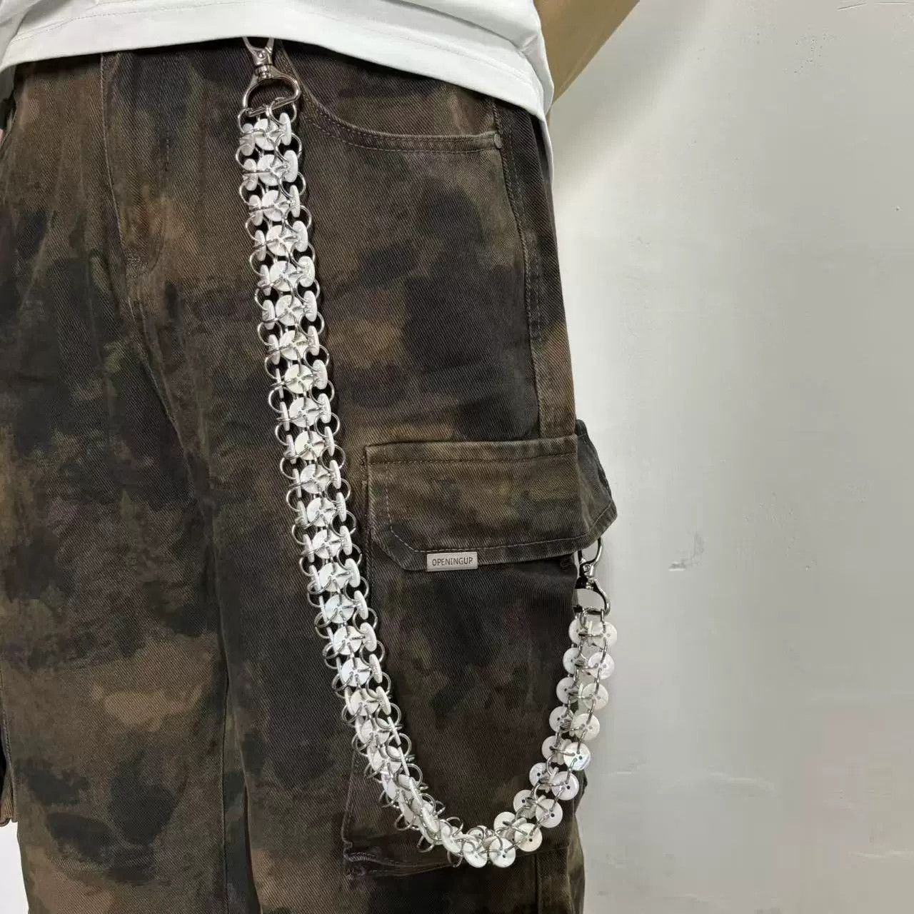 Vintage Retro hip-hop punk style jeans waist chain Size ONE SIZE - 3 Thumbnail
