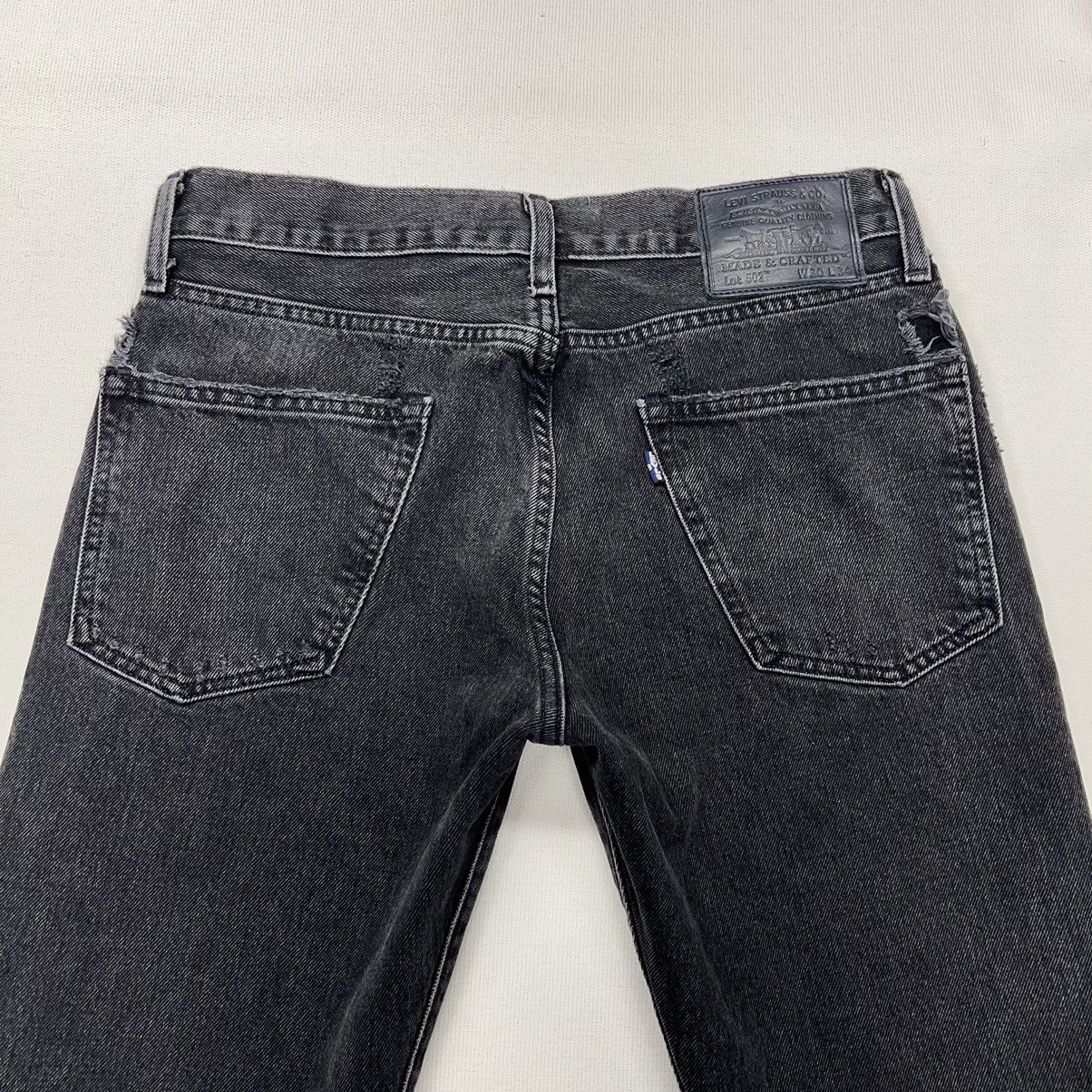 Levi's Levis Jeans Black Made & Crafted 502 Regular Taper Faded Size US 30 / EU 46 - 15 Thumbnail
