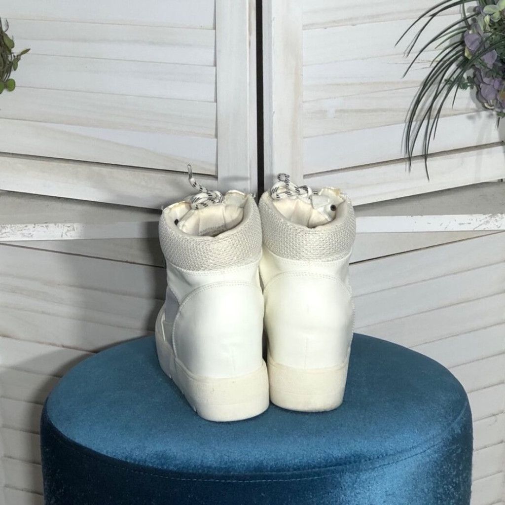 Madden NYC Madden Girl Boots Leather Ankle Lace-up Closure Cream W 7.5 Size US 7.5 / IT 37.5 - 5 Thumbnail