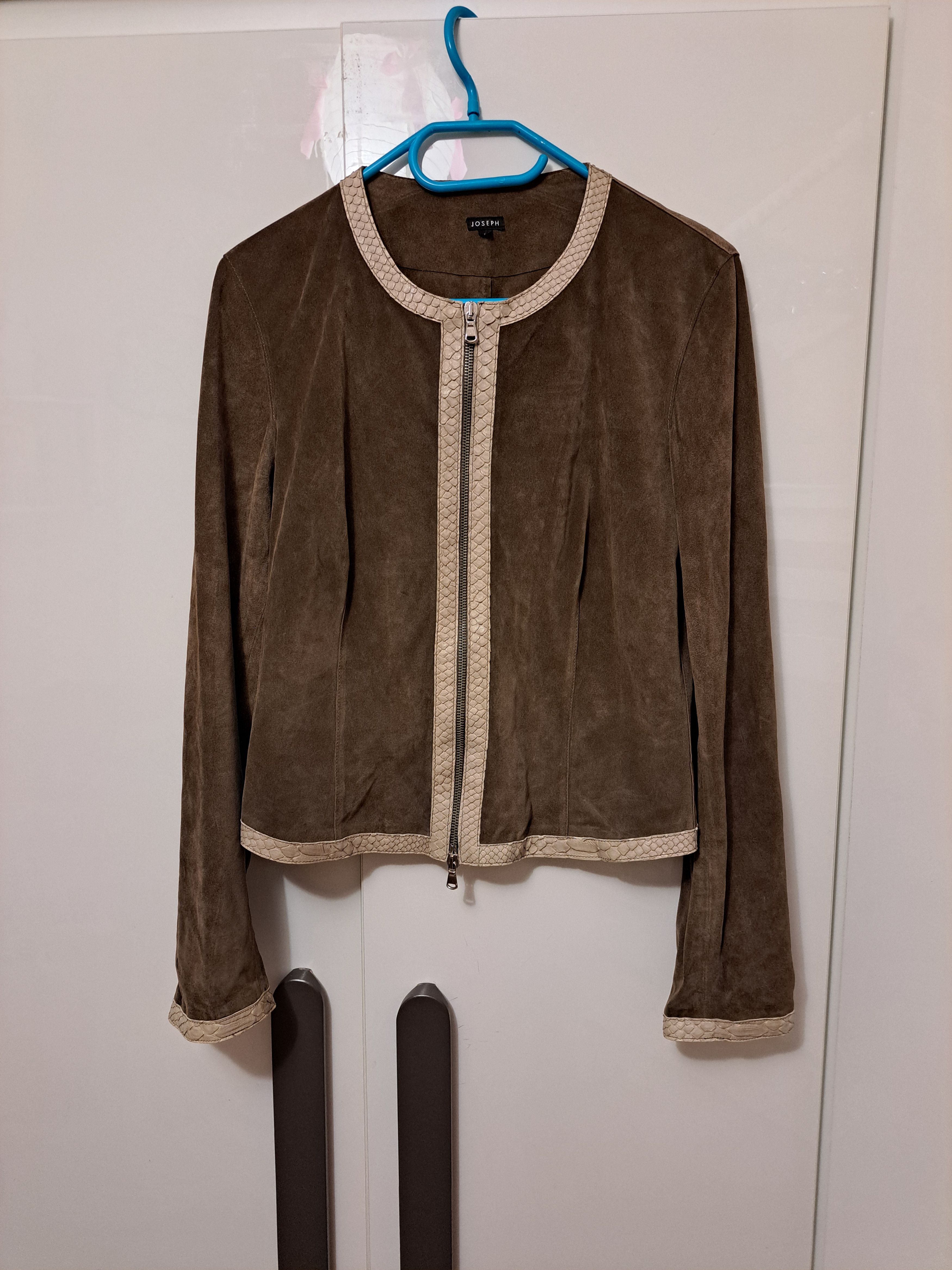 Joseph Joseph brown leather / snake skin blazer jacket M Size M / US 6-8 / IT 42-44 - 14 Thumbnail