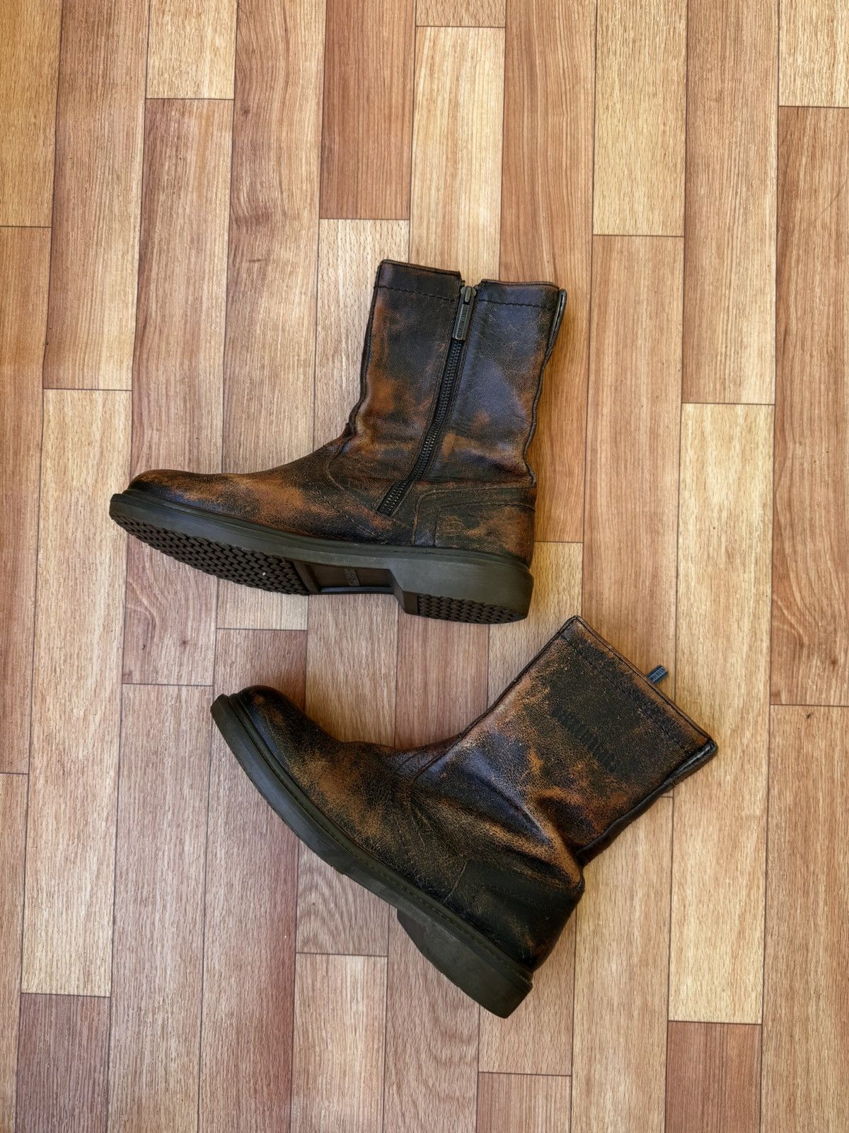 Dirk Bikkembergs 🔥🕷️ Rare distressed eroded boots Size US 8.5 / EU 41-42 - 5 Thumbnail