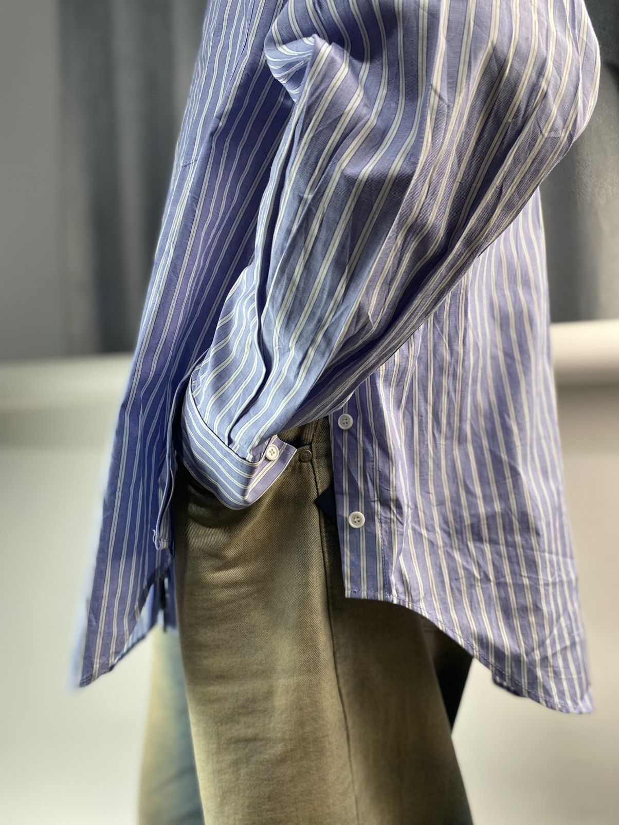 Juun.J Rare Juun.J striped Button up Shirt Size US L / EU 52-54 / 3 - 4 Thumbnail