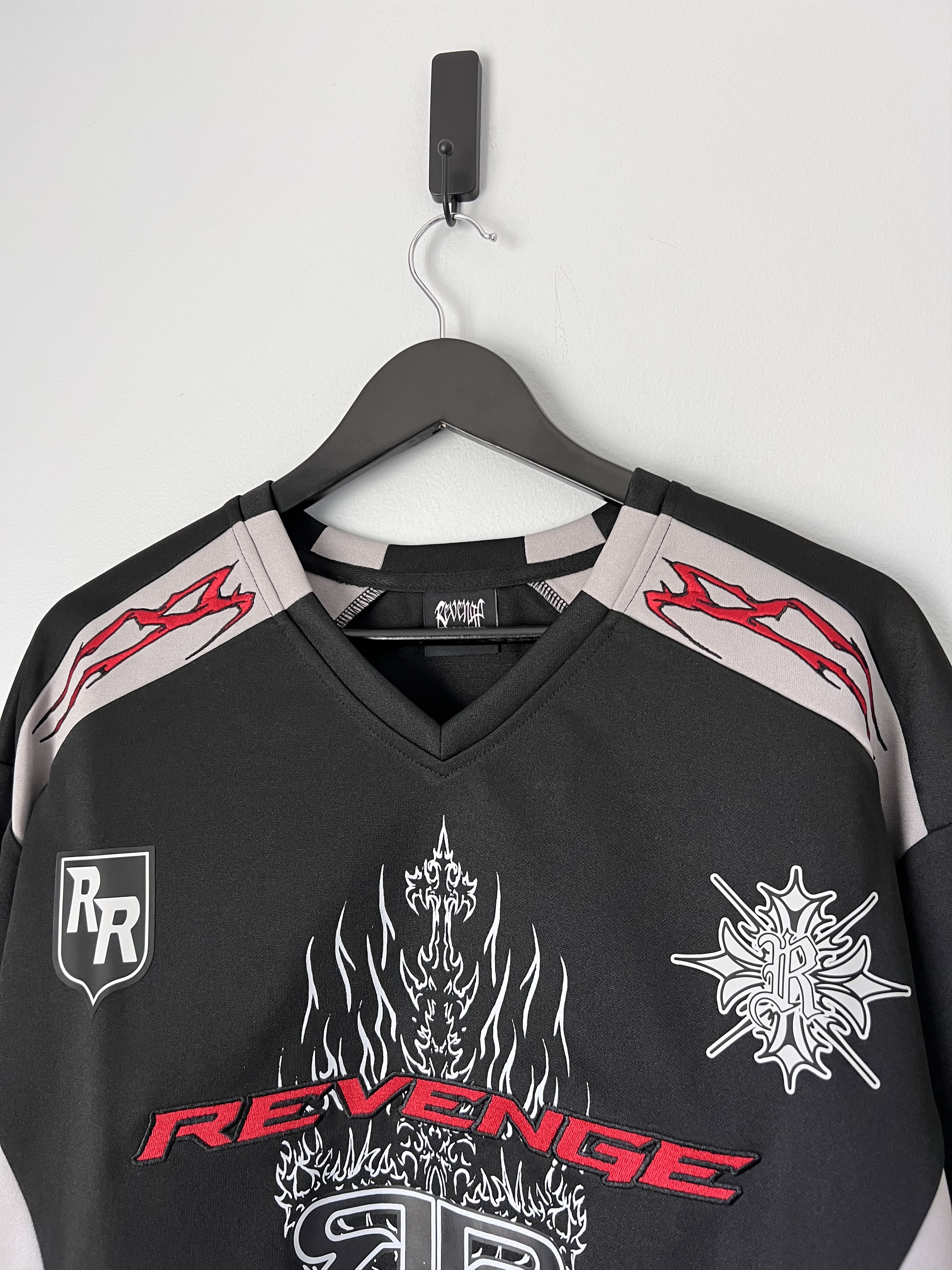 Revenge Revenge Double R Moto Jersey in Black Size US XXL / EU 58 / 5 - 2 Thumbnail