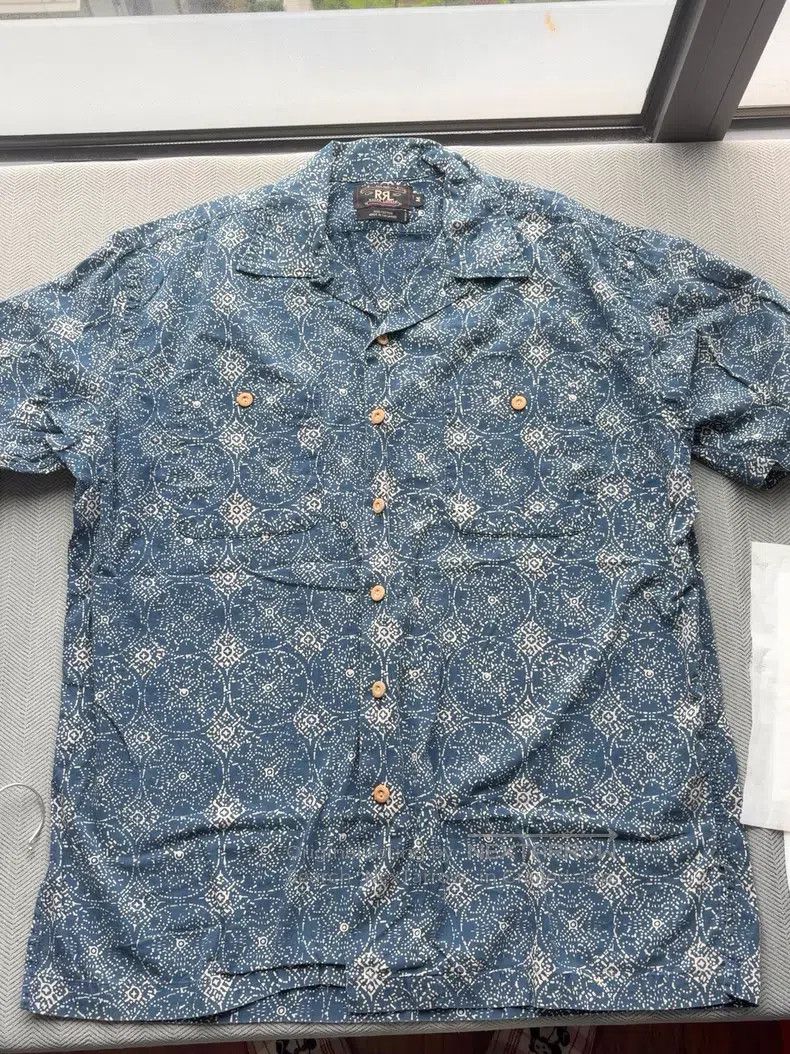 RRL Ralph Lauren RRL Ralph Lauren Cashew Flower Short Sleeve Size US XL / EU 56 / 4 - 1 Thumbnail