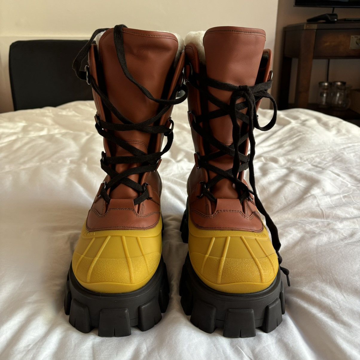 Prada Prada pull up fur boots Size US 10 / EU 43 - 3 Thumbnail