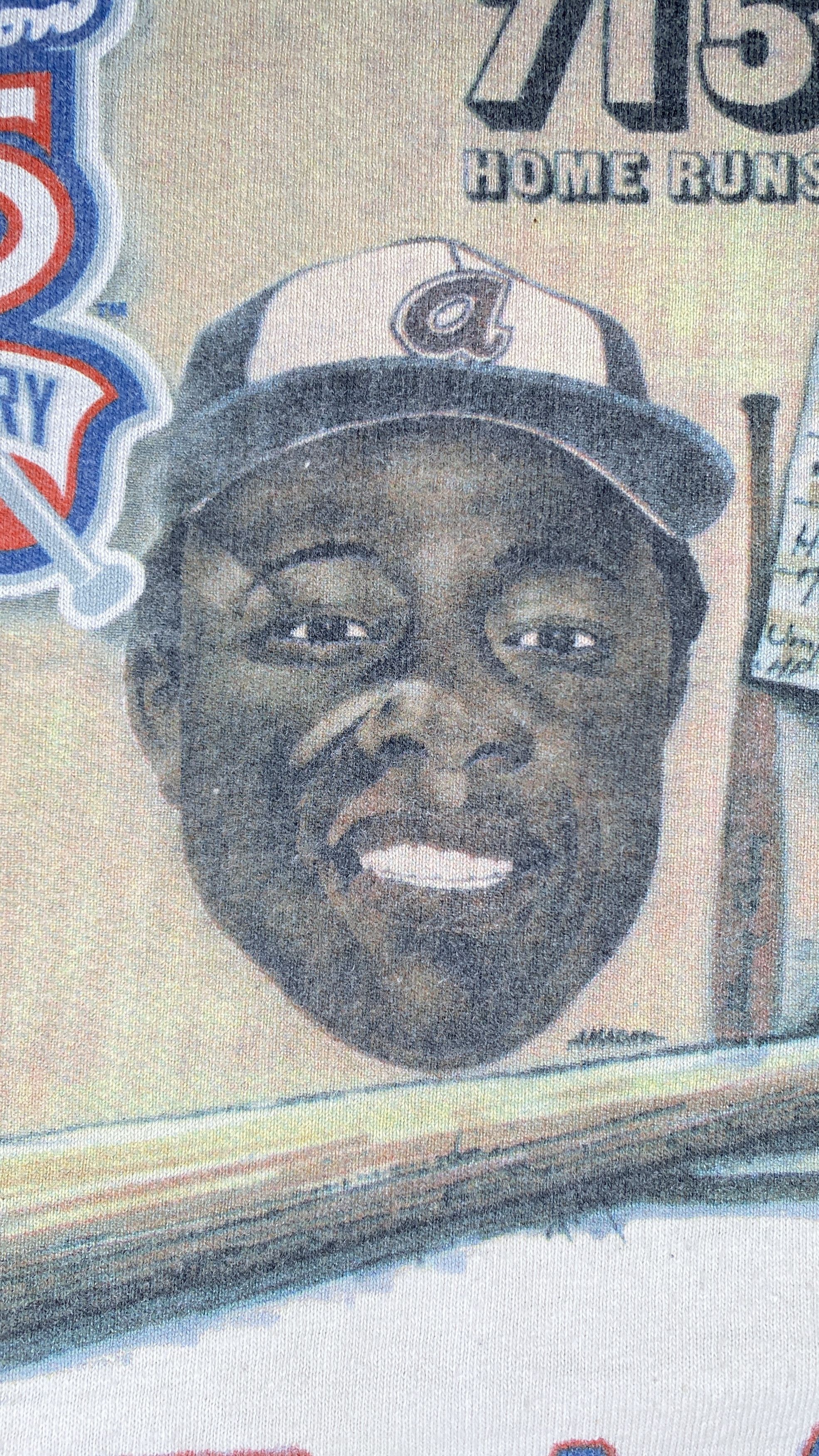 MLB Vintage 1999 Hank Aaron 715 HR 25th Anniversary Tee Size US L / EU 52-54 / 3 - 6 Thumbnail