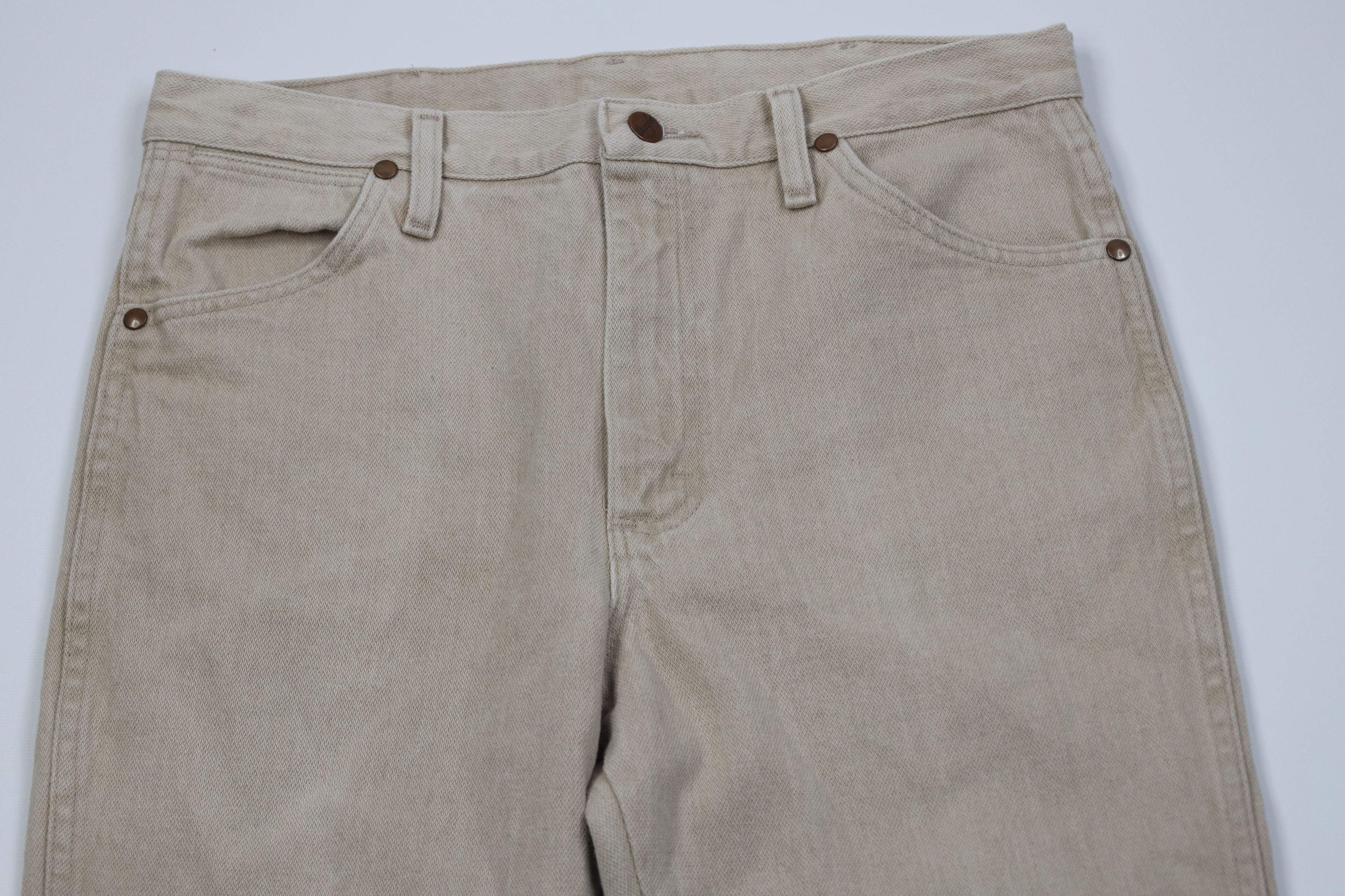 Wrangler Vintage 90s Wrangler Straight Leg Denim Jeans Beige Cotton Size US 32 / EU 48 - 2 Thumbnail