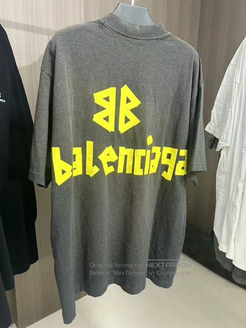 Balenciaga Balenciaga Masking Tape Short Sleeve Size US M / EU 48-50 / 2 - 2 Thumbnail