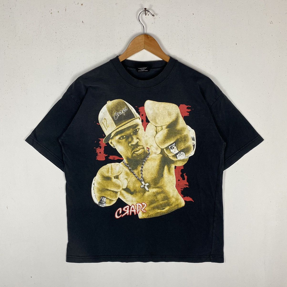50 Cent × Rap Tees × Vintage Vintage 00's FUNCTIONAL CRAPS 50 Cent Rappers Hip-Hop Tee Size US L / EU 52-54 / 3 - 2 Thumbnail