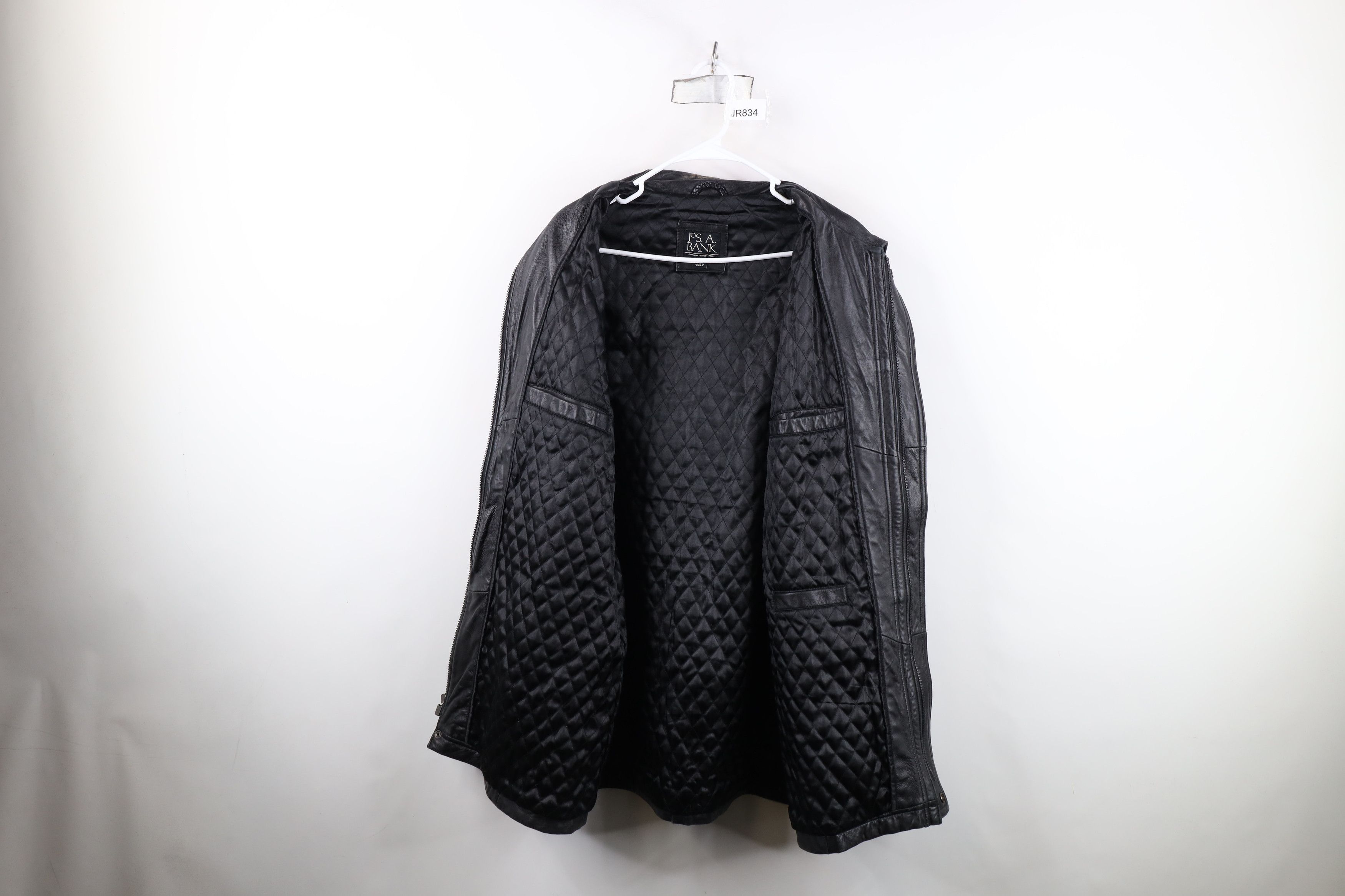 Jos. A. Bank Vintage Jos A Bank Quilted Leather Full Zip Jacket Black Size US L / EU 52-54 / 3 - 10 Thumbnail