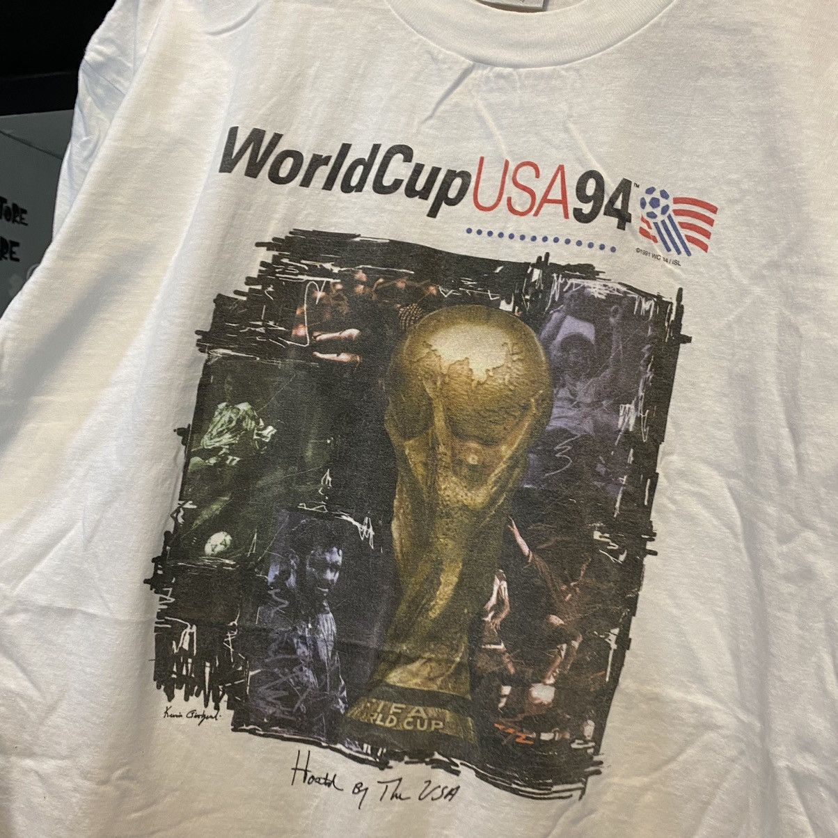 Vintage Vintage 1990's World Cup Usa 1994 Soccer Football Tshirt Size US XL / EU 56 / 4 - 5 Thumbnail