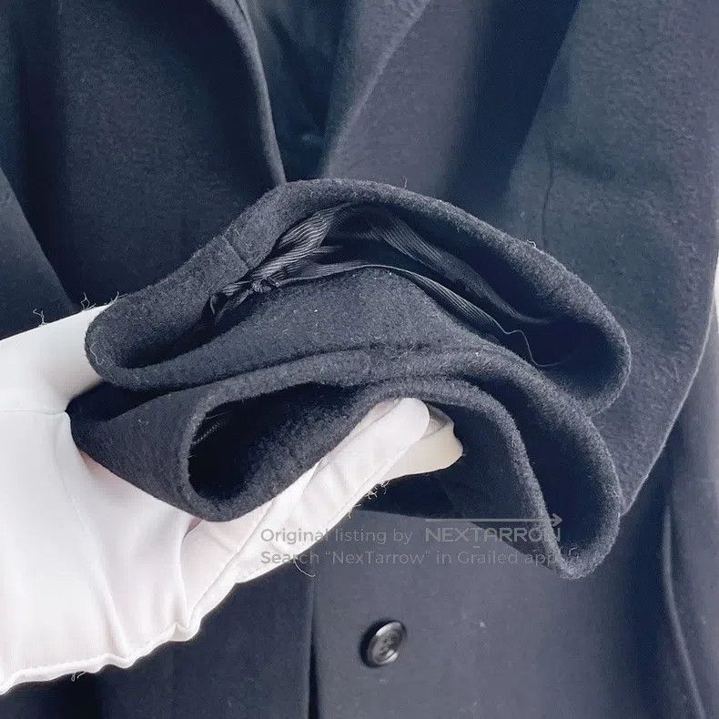 Max Mara Max Mara Black Lapel Long Wool Coat Size M / US 6-8 / IT 42-44 - 6 Thumbnail