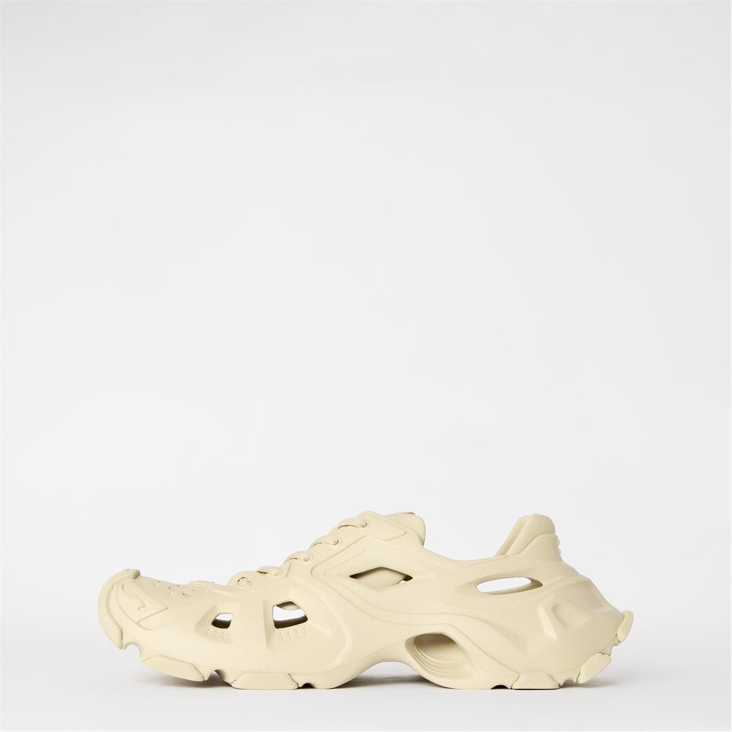 Balenciaga o1g2r1mq0226 HD Rubber Low Top Sneakers In Taupe Size US 10 / EU 43 - 2 Thumbnail