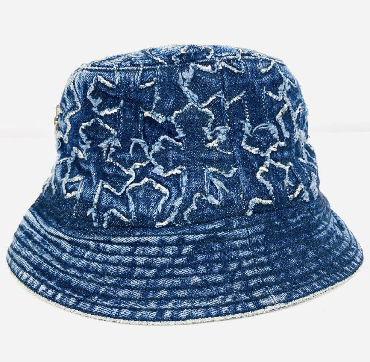 Chrome Hearts Chrome Hearts dagger cemetery cross patch denim bucket hat Size ONE SIZE - 2 Thumbnail