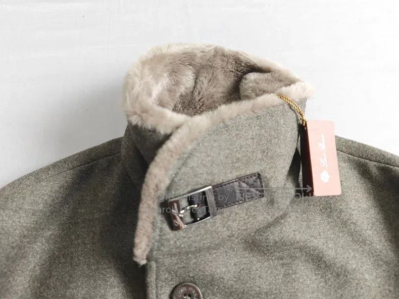 Loro Piana Loro Piana Men's wool jacket coat, green-gray, 100% prime Size US S / EU 44-46 / 1 - 2 Thumbnail