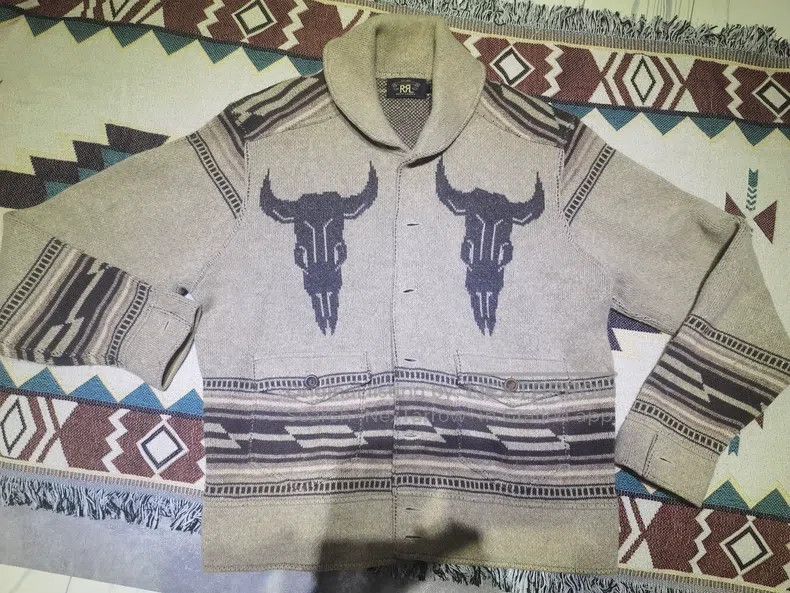 RRL Ralph Lauren RRL Ralph Lauren Vintage Buffalo Totem Wool Blend Jacket Size US XL / EU 56 / 4 - 1 Thumbnail