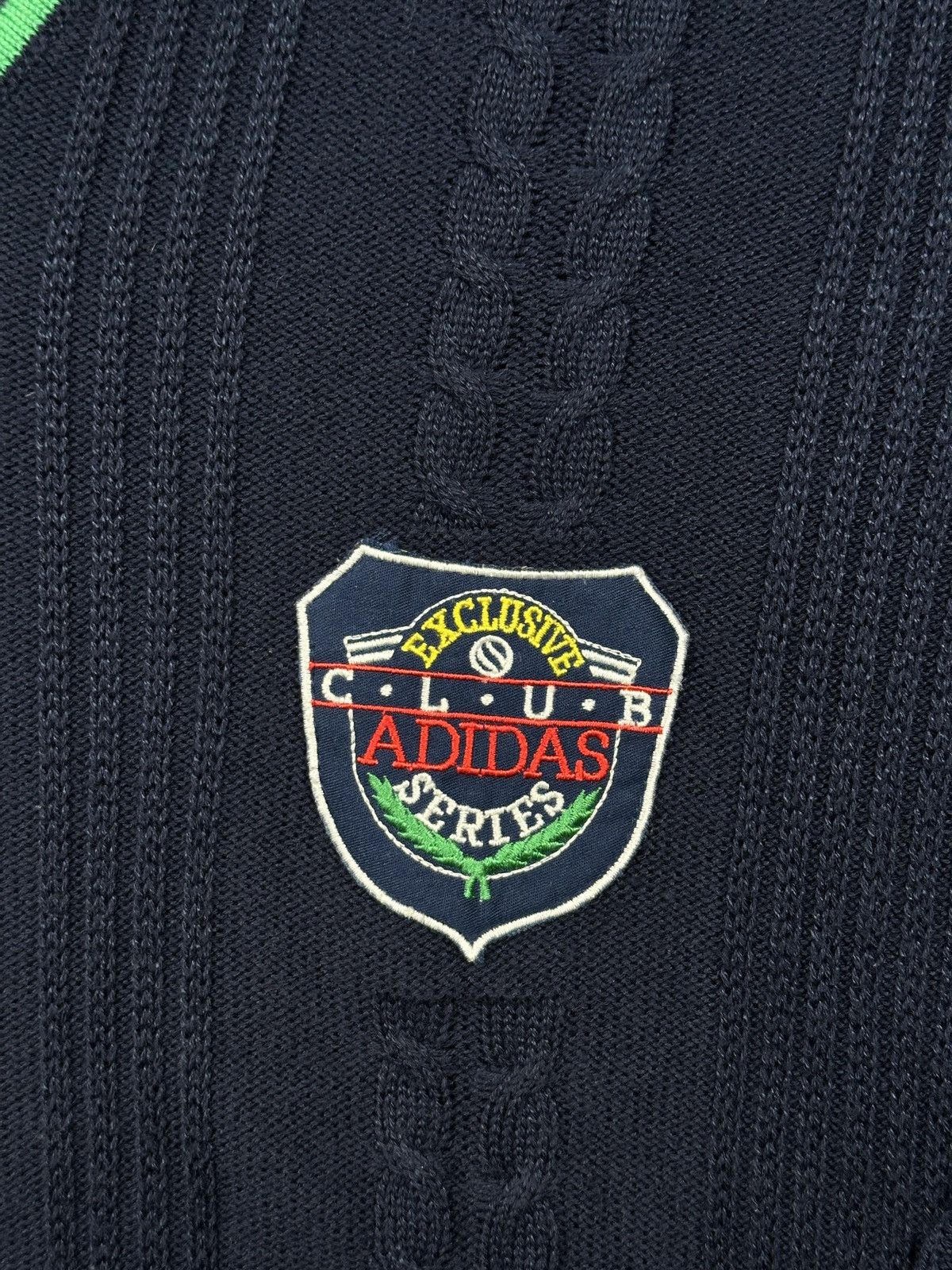 Adidas Vintage Adidas Exclusive Club Cable Knit Sweater Germany 80s Size US XL / EU 56 / 4 - 3 Thumbnail