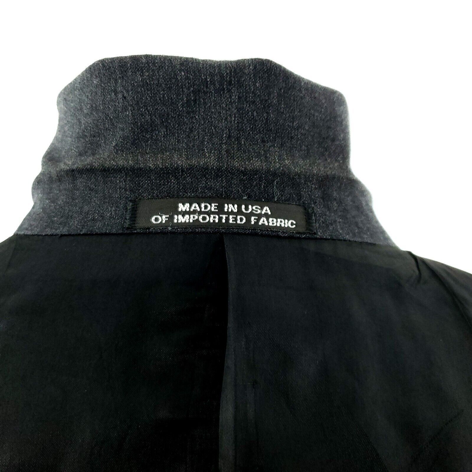 Hart Schaffner Marx Hart Schaffner Marx Wool 2 Button Blazer 40R Gray 40R Gray M Size 40R - 10 Thumbnail