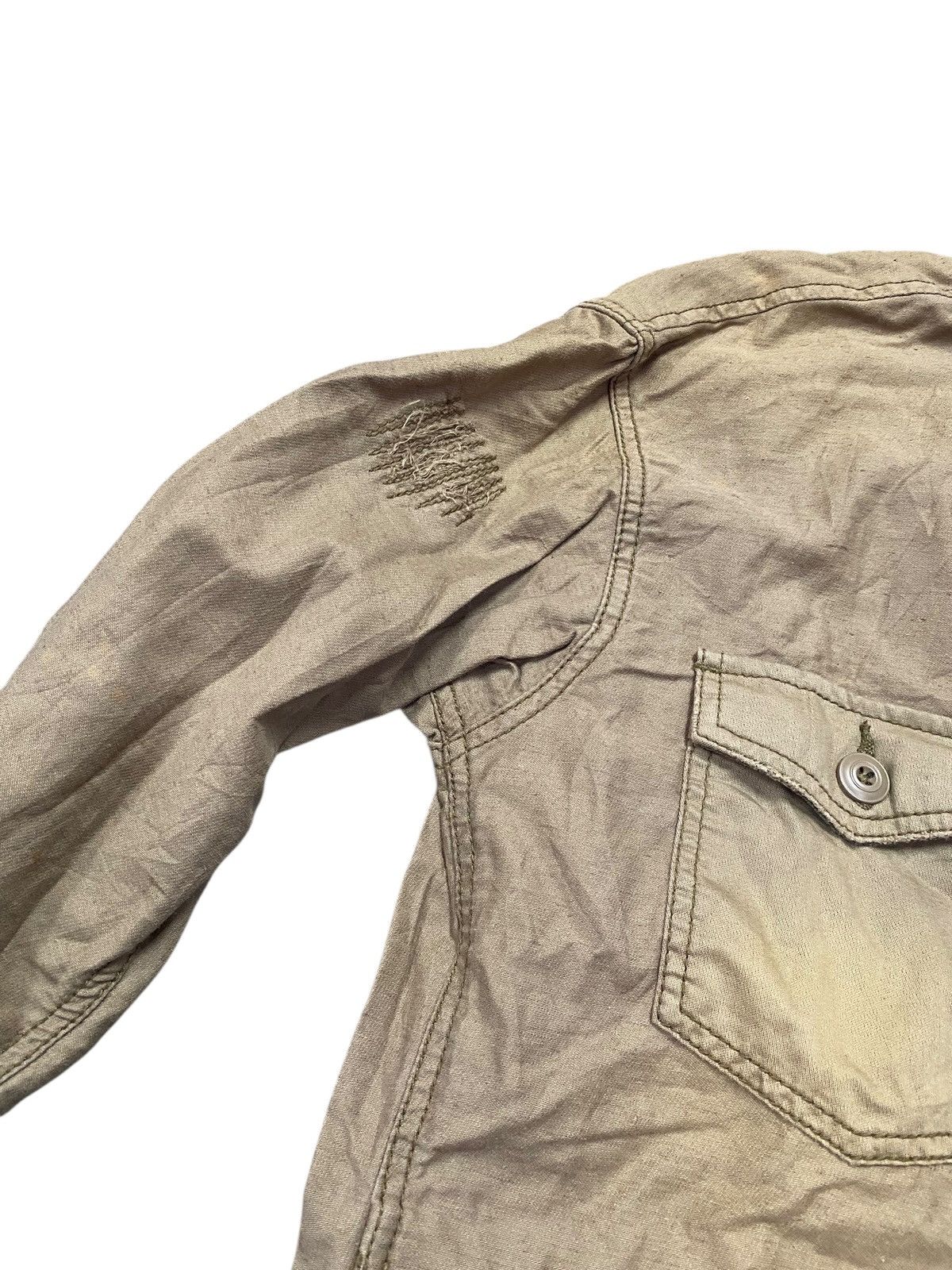 GOA G.O.A Archive Military Field Shirt Jacket Distressed Vintage Size US L / EU 52-54 / 3 - 3 Thumbnail