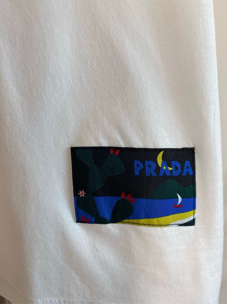 Prada Prada Art painting briefcase suitcase pattern short sleeves Size US M / EU 48-50 / 2 - 4 Thumbnail