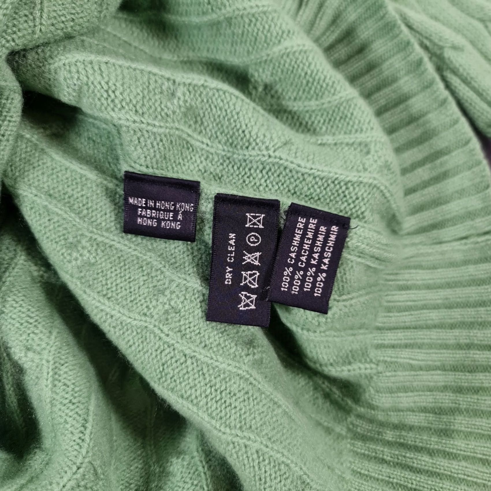 Polo Ralph Lauren Polo Ralph Lauren Womens Jumper Green XS 100% Cashmere Cable Knit Pullover Size XS / US 0-2 / IT 36-38 - 7 Thumbnail