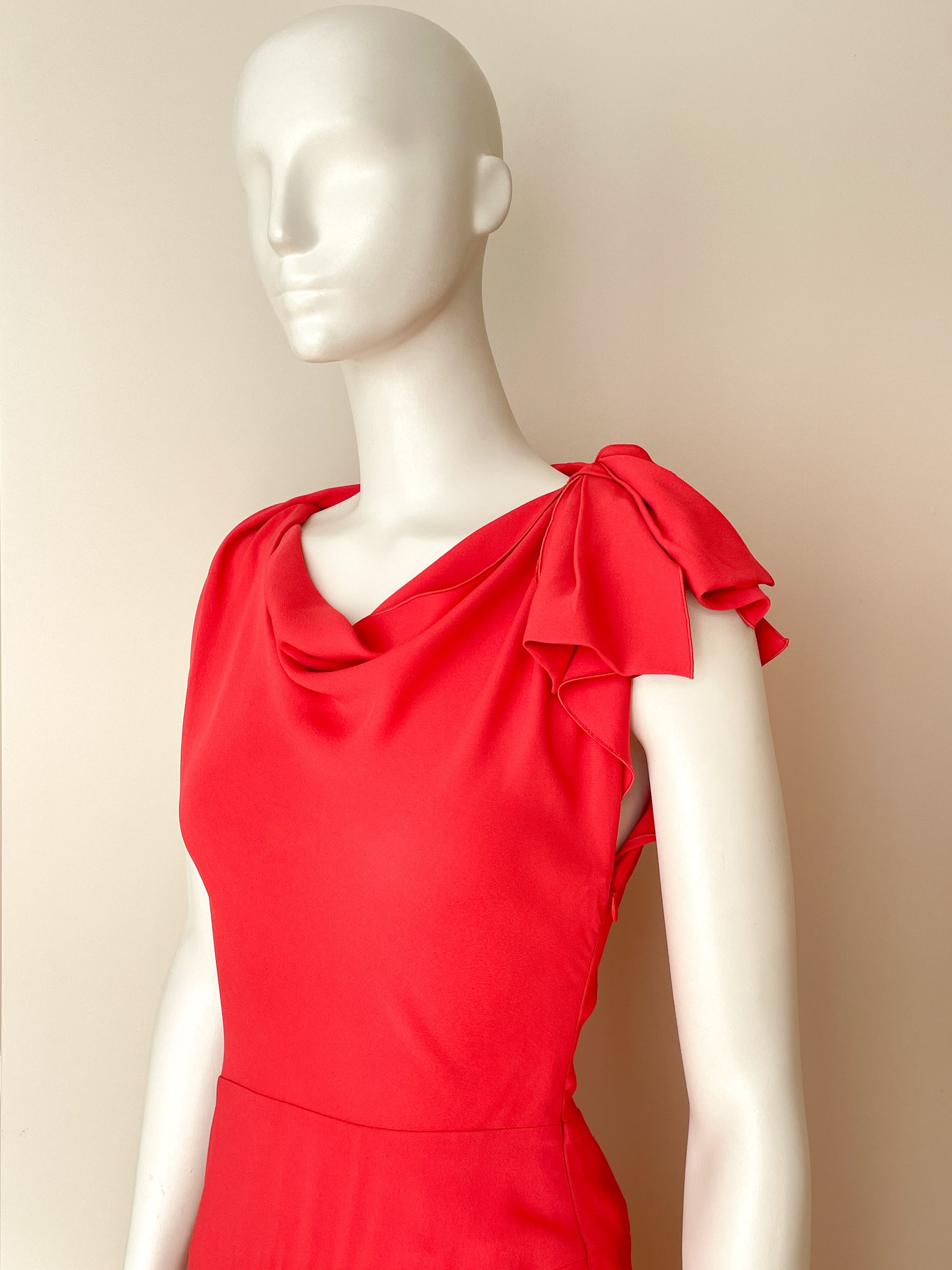 Valentino coral pink silk dress Size XS / US 0-2 / IT 36-38 - 6 Thumbnail