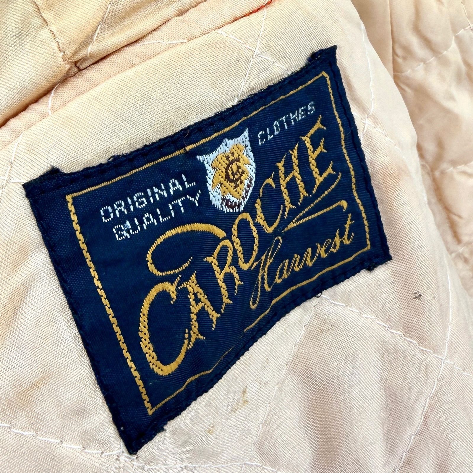Vintage 80s/90s Caroche Harvest Orange Hooded Toggle Duffle Coat Size XL / US 12-14 / IT 48-50 - 9 Thumbnail