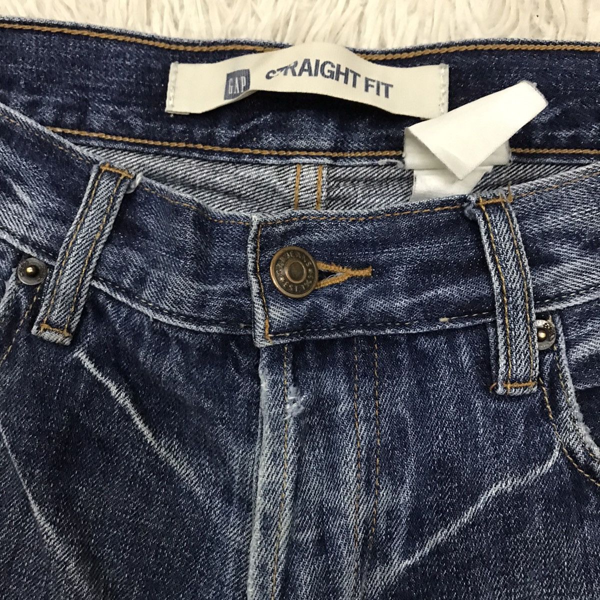 Gap Gap Patchwork Design Straight Fit Denim Jeans Size US 30 / EU 46 - 13 Thumbnail