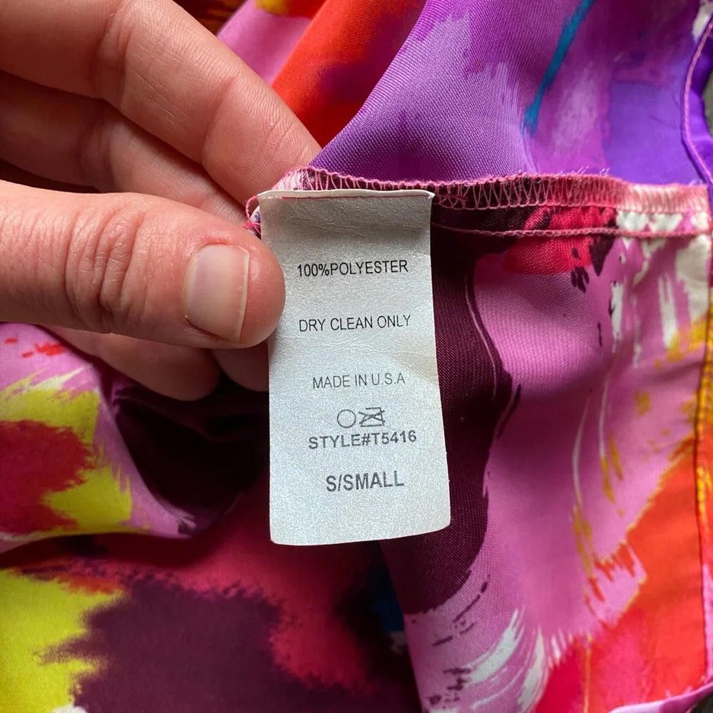 Other Glam Multicolor Bright Abstract Floral Paint Tank size small Size S / US 4 / IT 40 - 8 Thumbnail