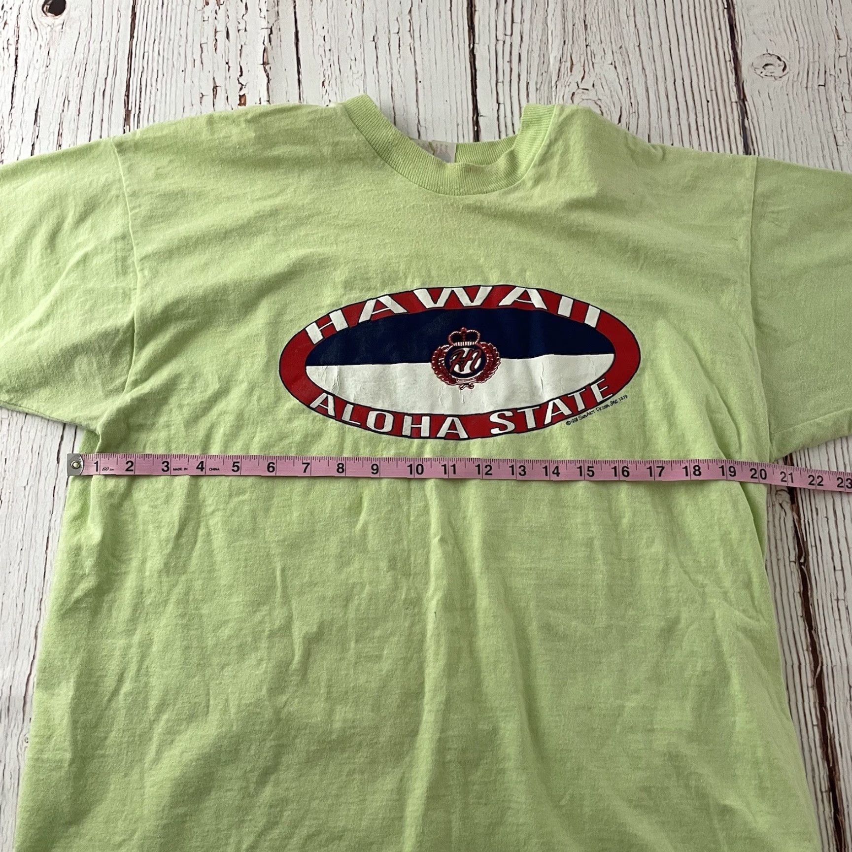 Fruit Of The Loom VINTAGE Fruit of the Loom T-Shirt Mens XL Green Short Sleeve Hawaii Size US XL / EU 56 / 4 - 4 Thumbnail