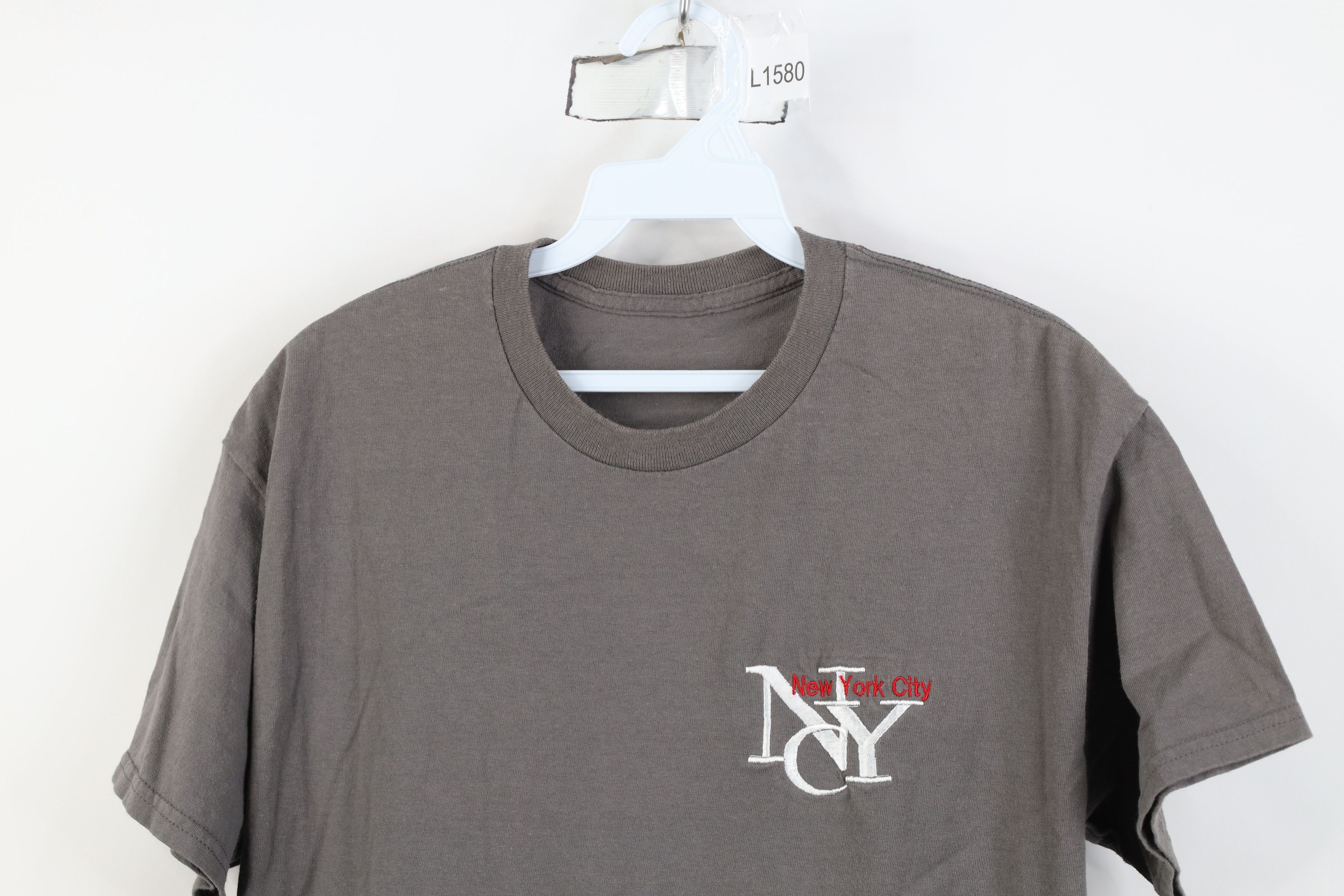 Vintage Vintage 90s Streetwear Spell New York City NYC T-Shirt Gray Size US S / EU 44-46 / 1 - 2 Thumbnail