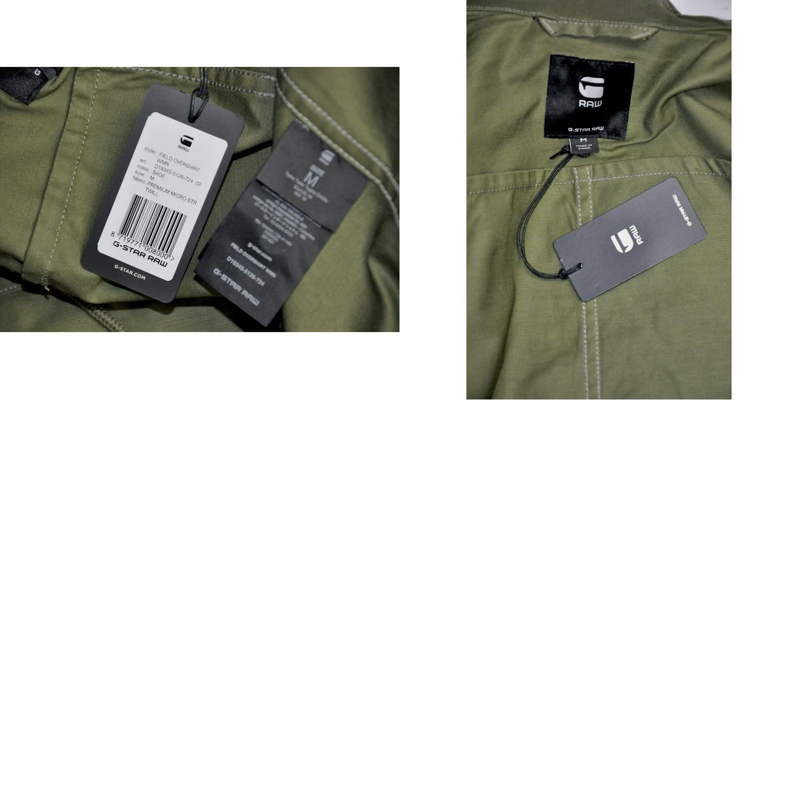 G-Star G-Star Raw Field Overshirt WMN Jacket Women Size M Green 97% Cotton 3% Elastane Zip Casual Vintage No Size M / US 6-8 / IT 42-44 - 8 Thumbnail