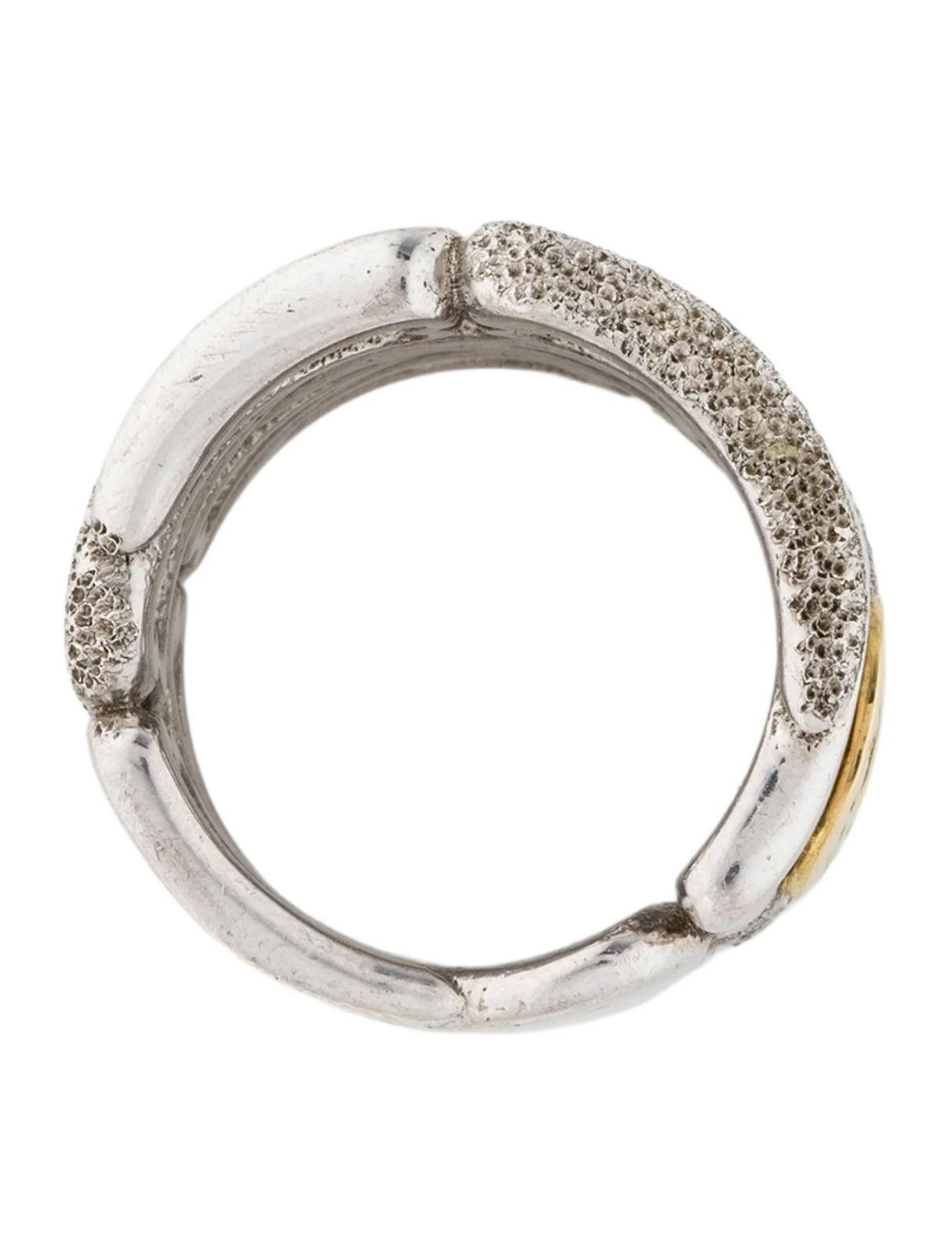 Other Pianegonda Two-Tone Heart Chunky Band Size: 7.75 Size ONE SIZE - 4 Thumbnail