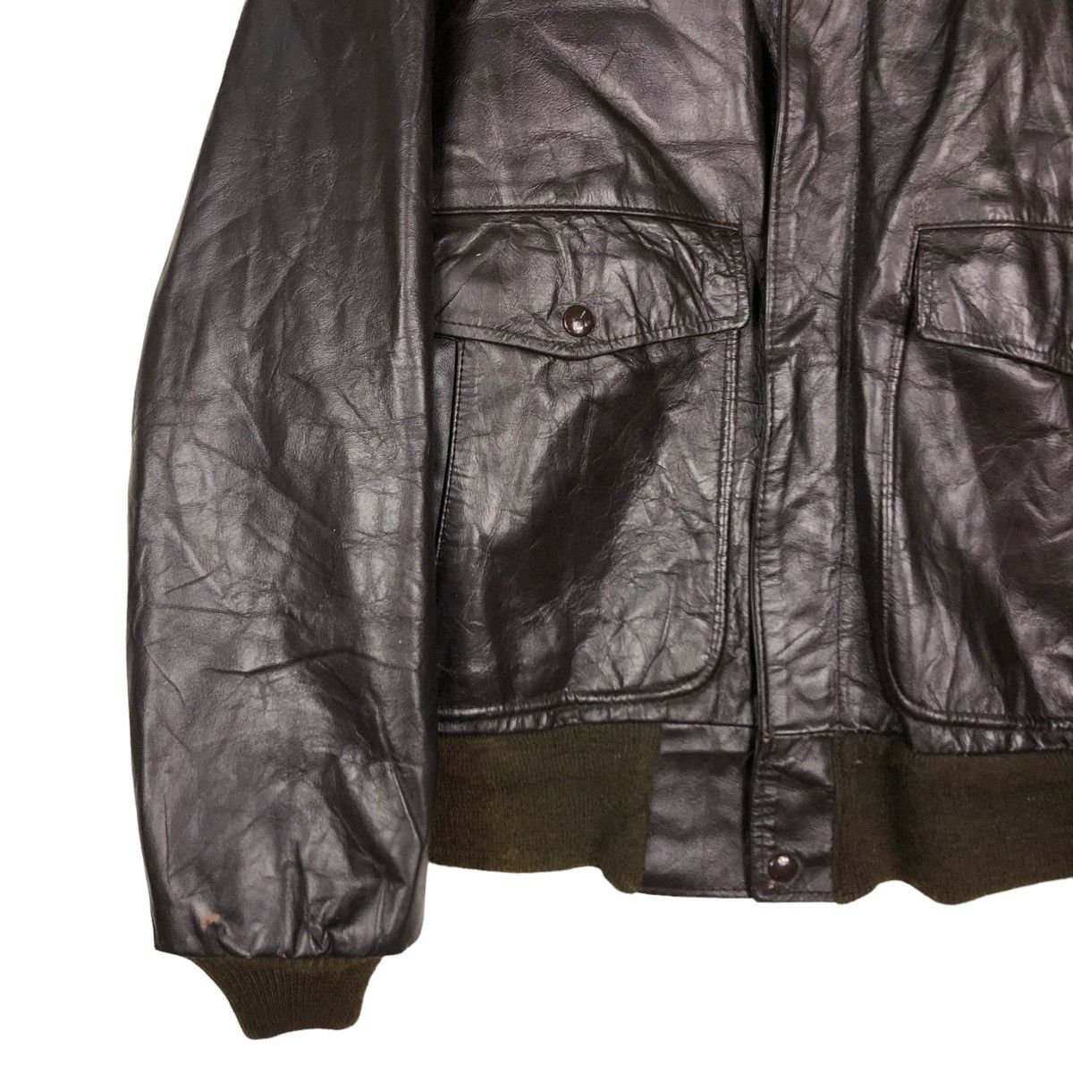 Vintage 🔥VTG 80’s GENUINE LEATHER JACKET SEARS USA MINK FUR COLLAR Size US M / EU 48-50 / 2 - 8 Thumbnail