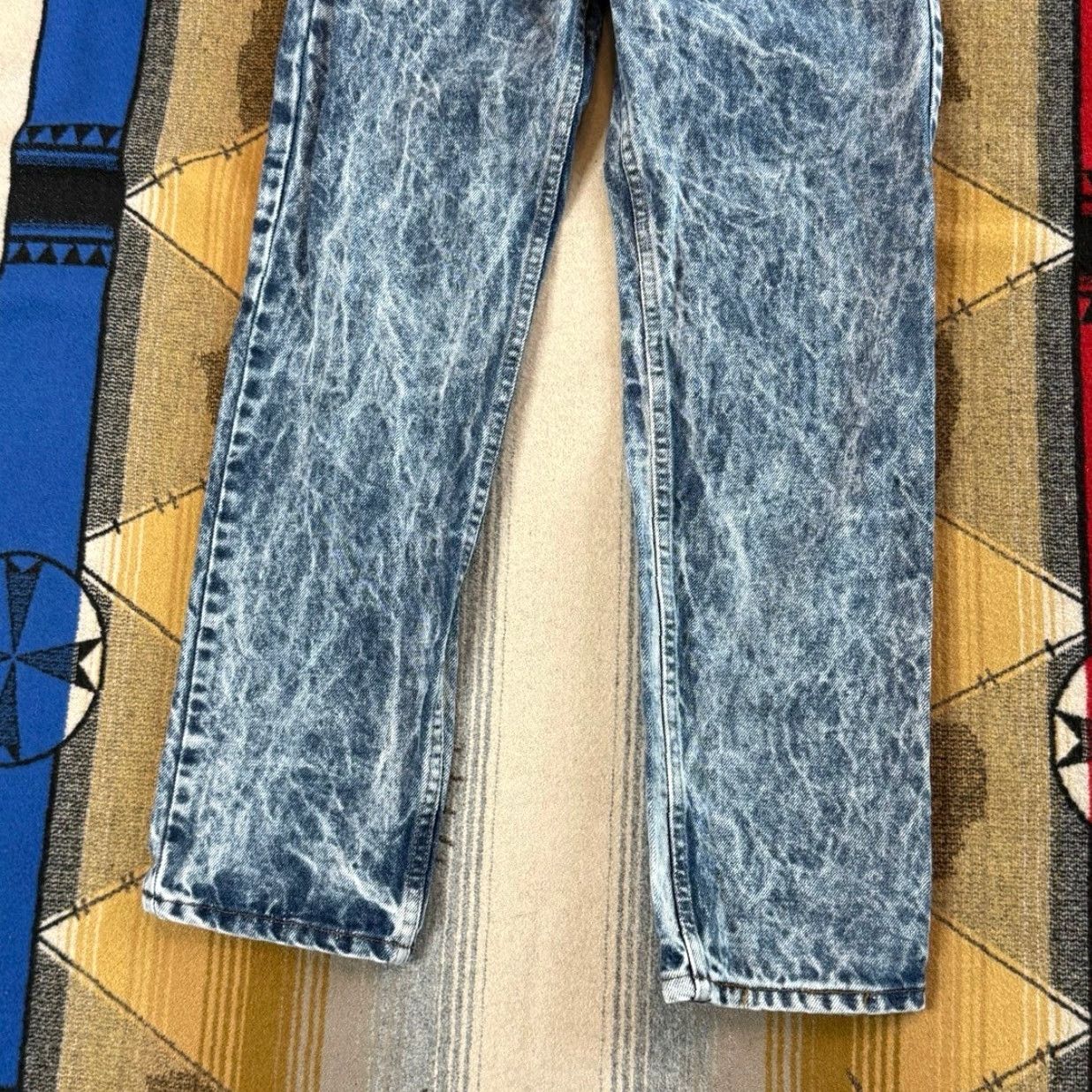 Levi's VINTAGE Levi’s 90s Acid Wash Denim Jeans 26x30 Made In USA 506-0209 Men Regular Straight Jeans Blue 80s 90s Size US 26 / EU 42 - 6 Thumbnail