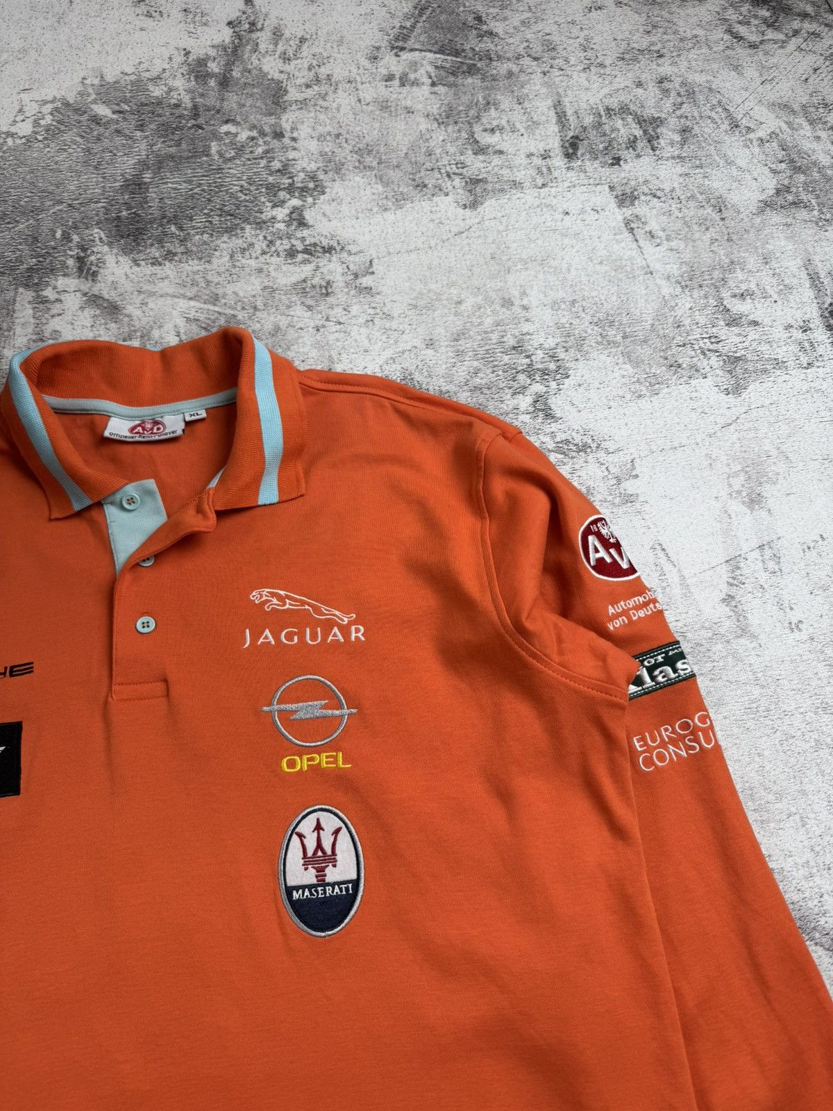 Vintage AVD Porsche Jaguar Maserati 2009 XL Grand Prix Racing T Shirt Long Sleeve Orange Size US XL / EU 56 / 4 - 7 Thumbnail