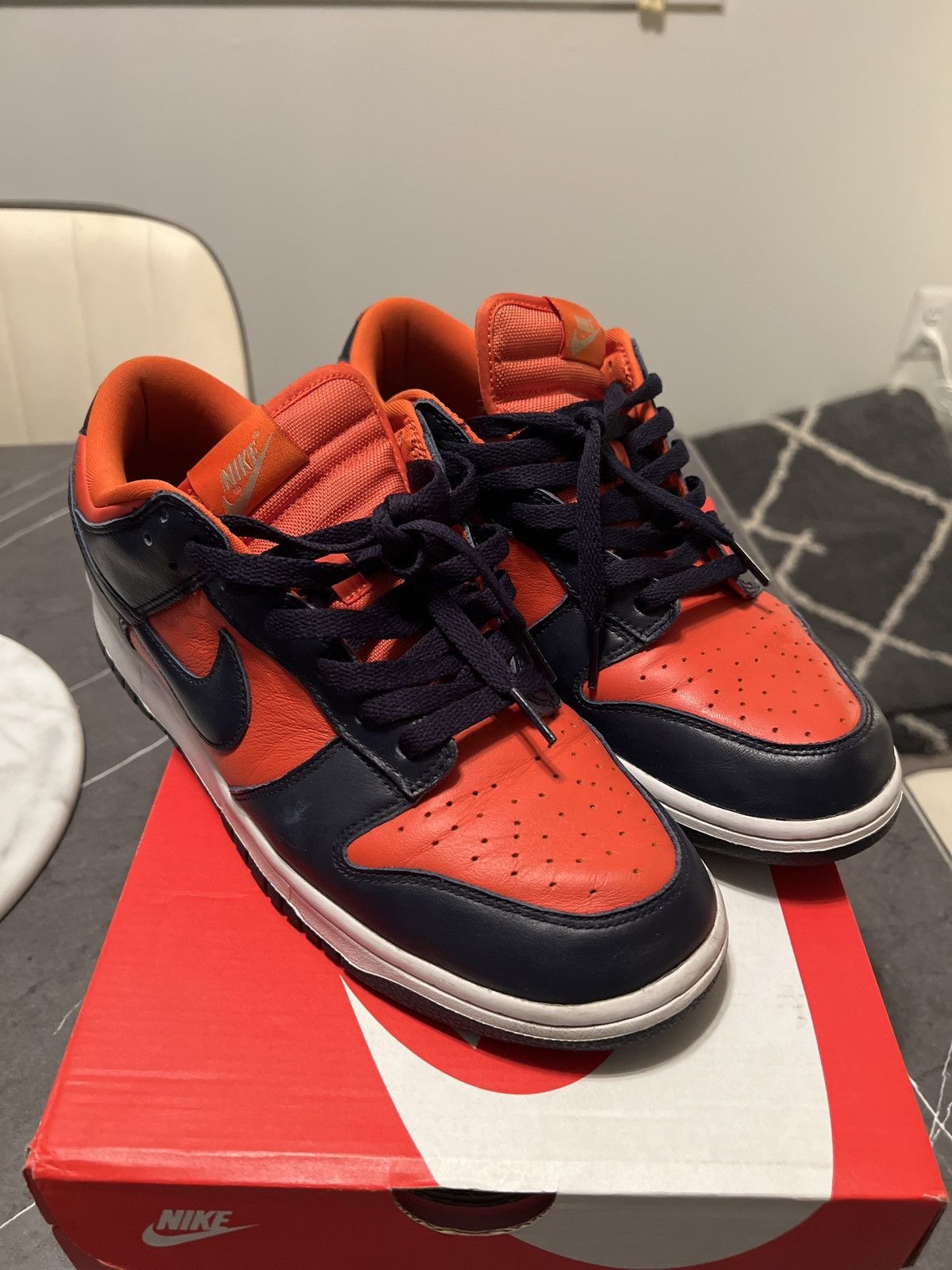 image of Nike Dunk Low Champs Sports Shoes in Orange, Men's (Size 10)