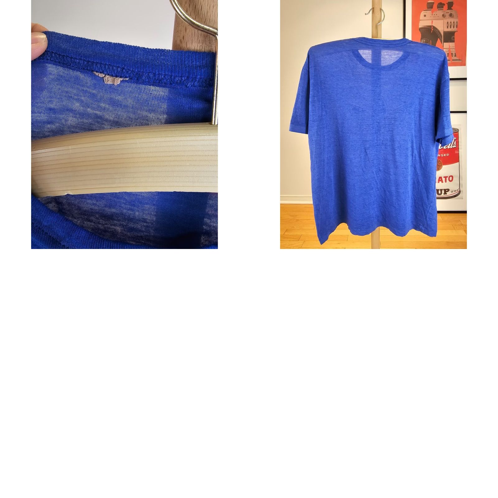 Adidas VINTAGE adidas Trefoil T-Shirt XL Blue Short Sleeve Crew Neck Mens XL Size US XL / EU 56 / 4 - 8 Thumbnail