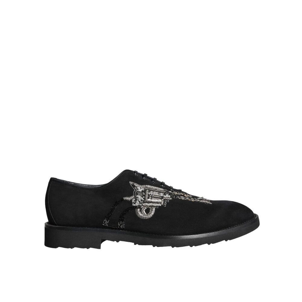 Dolce & Gabbana Dolce & Gabbana Black Suede Sicilia Lace Up Formal Shoes Size US 8 / EU 41 - 5 Thumbnail