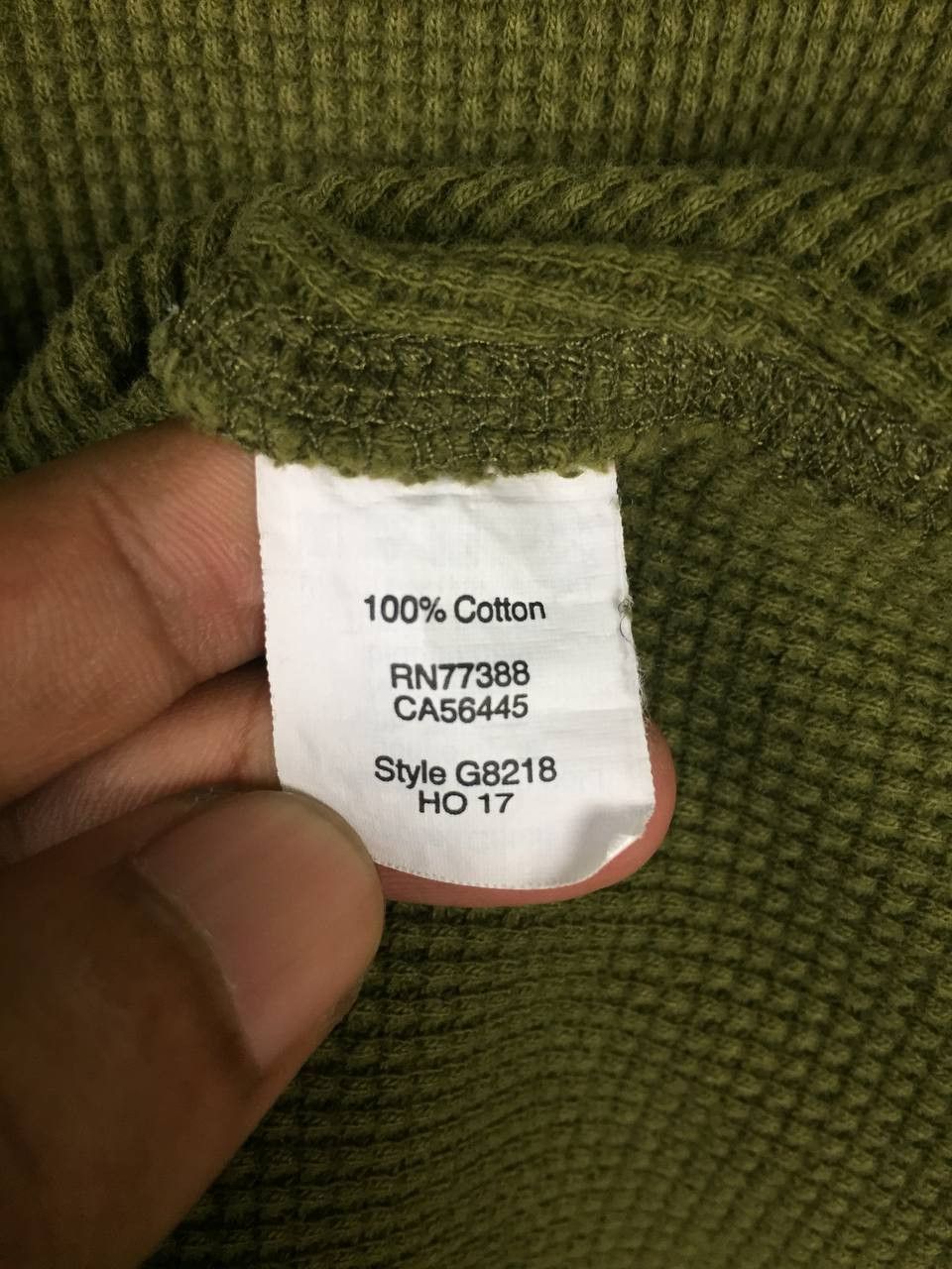 J.Crew × Vintage Vtg J.Crew Blank Waffle Knit Longsleeve Tee Size US M / EU 48-50 / 2 - 8 Thumbnail