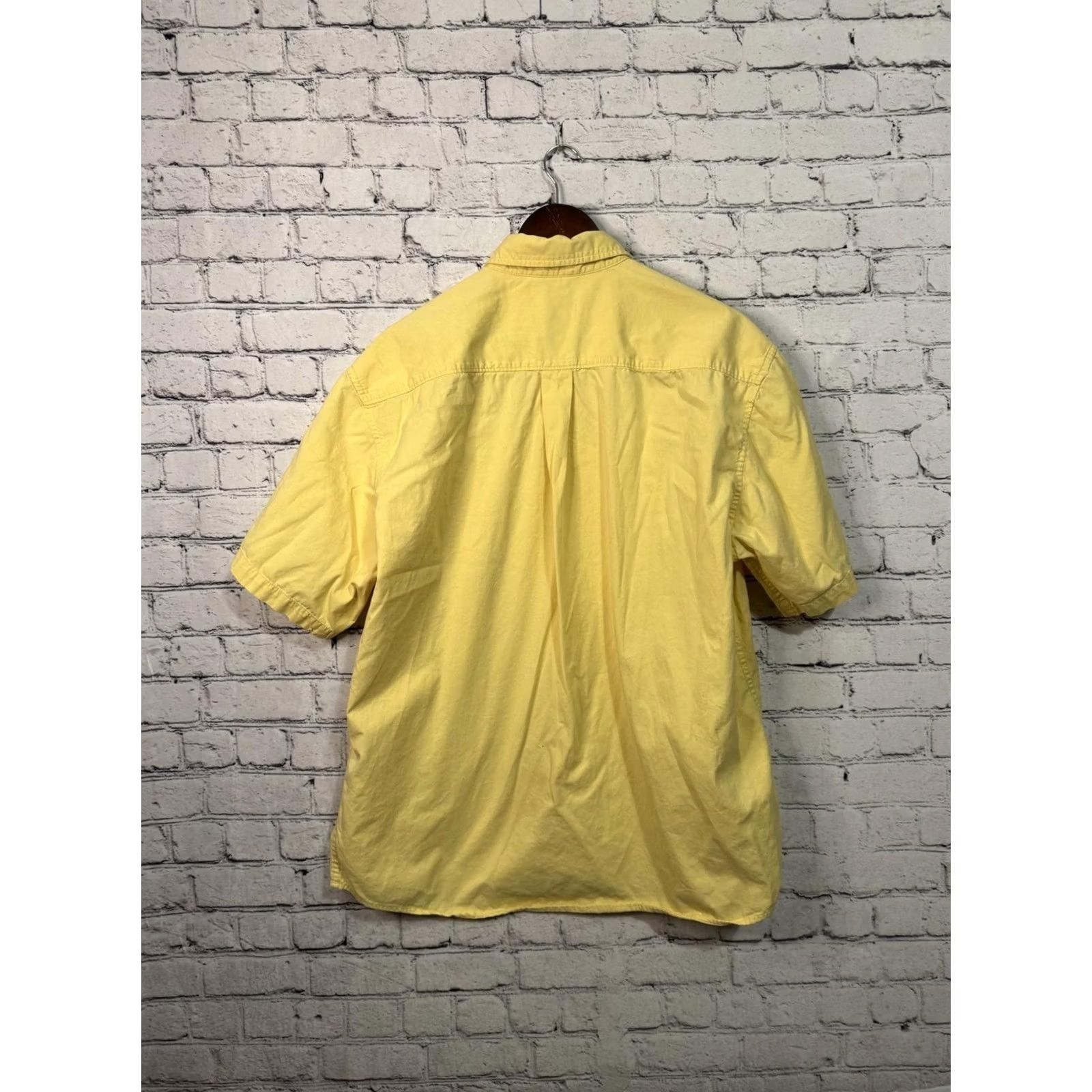 Vintage Saddlebred Yellow Short Sleeve Casual Shirt Size Large Mens Button-Up Cotton Solid Size US L / EU 52-54 / 3 - 4 Thumbnail