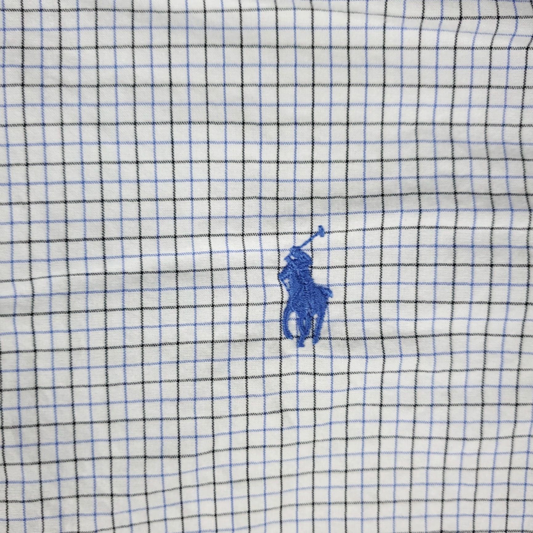 Ralph Lauren Ralph Lauren Dress Shirt Mens 16 Blue White Check Long Sleeve Button Up Classic Modern Size 42R - 2 Thumbnail