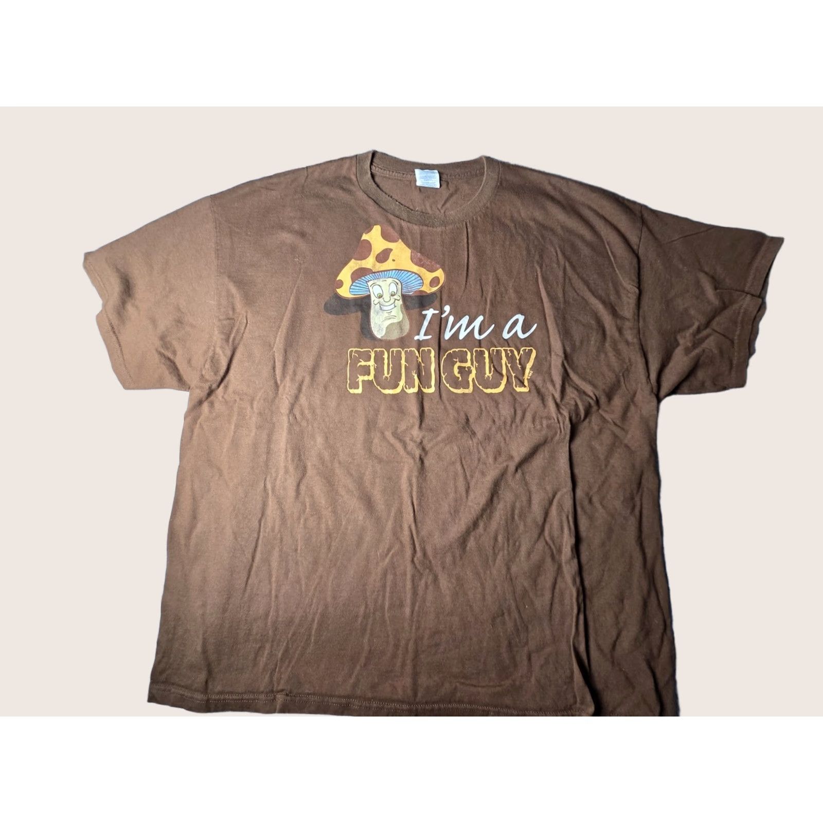 Delta Delta Pro Weight T Shirt Brown I'm A Fun Guy Short Sleeve 2XL Crew Neck Men Shirt Size US XXL / EU 58 / 5 - 1 Thumbnail