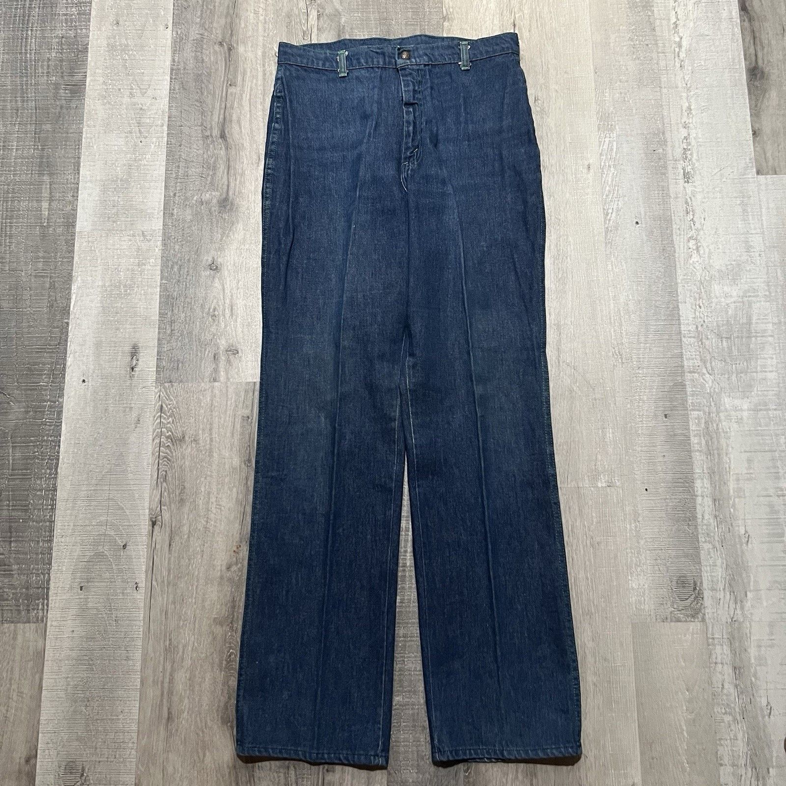 Vintage VTG 60s/70s Cactus Flower Womens High Waist Jeans Dark Wash Size 32" / US 10 / IT 46 - 3 Thumbnail